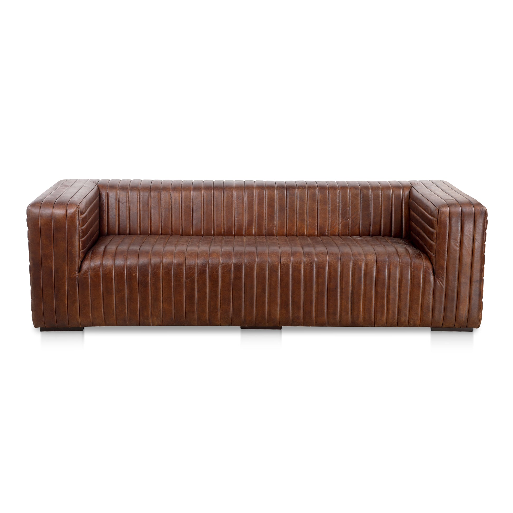 Castle Sofa Dark Brown by Moe's Home Collection