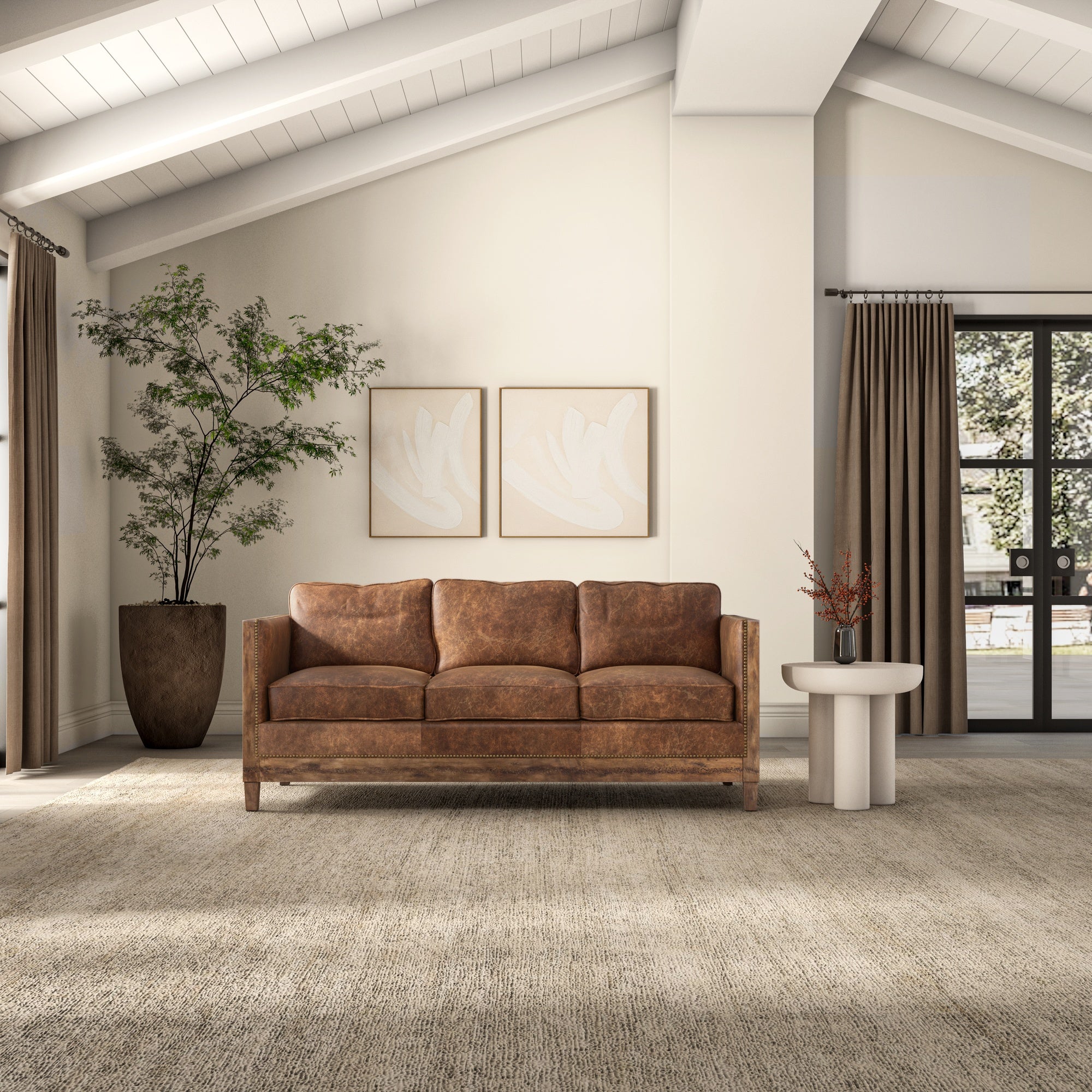 Darlington Sofa Light Brown by Moe's Home Collection - view 10