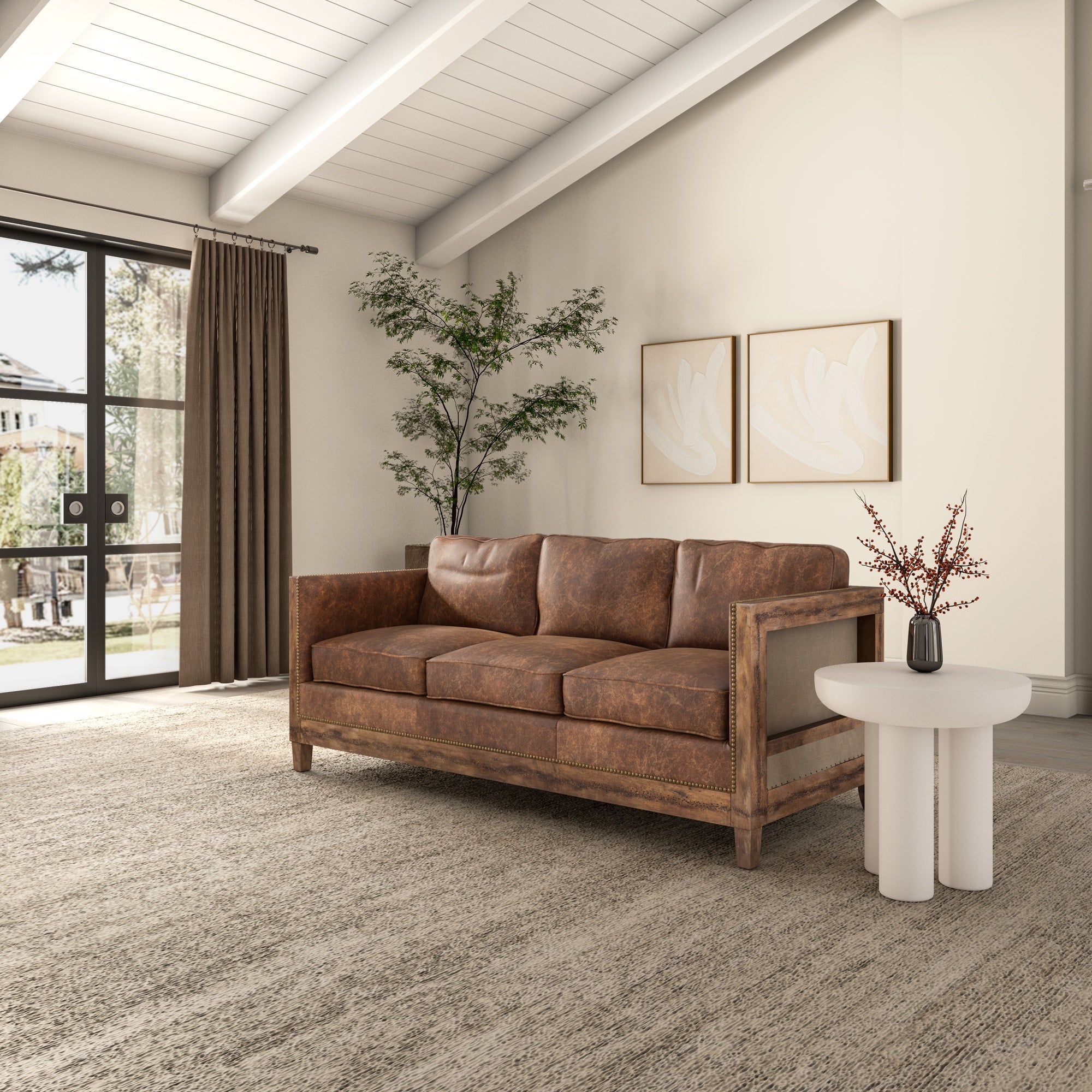 Darlington Sofa Light Brown by Moe's Home Collection - view 11