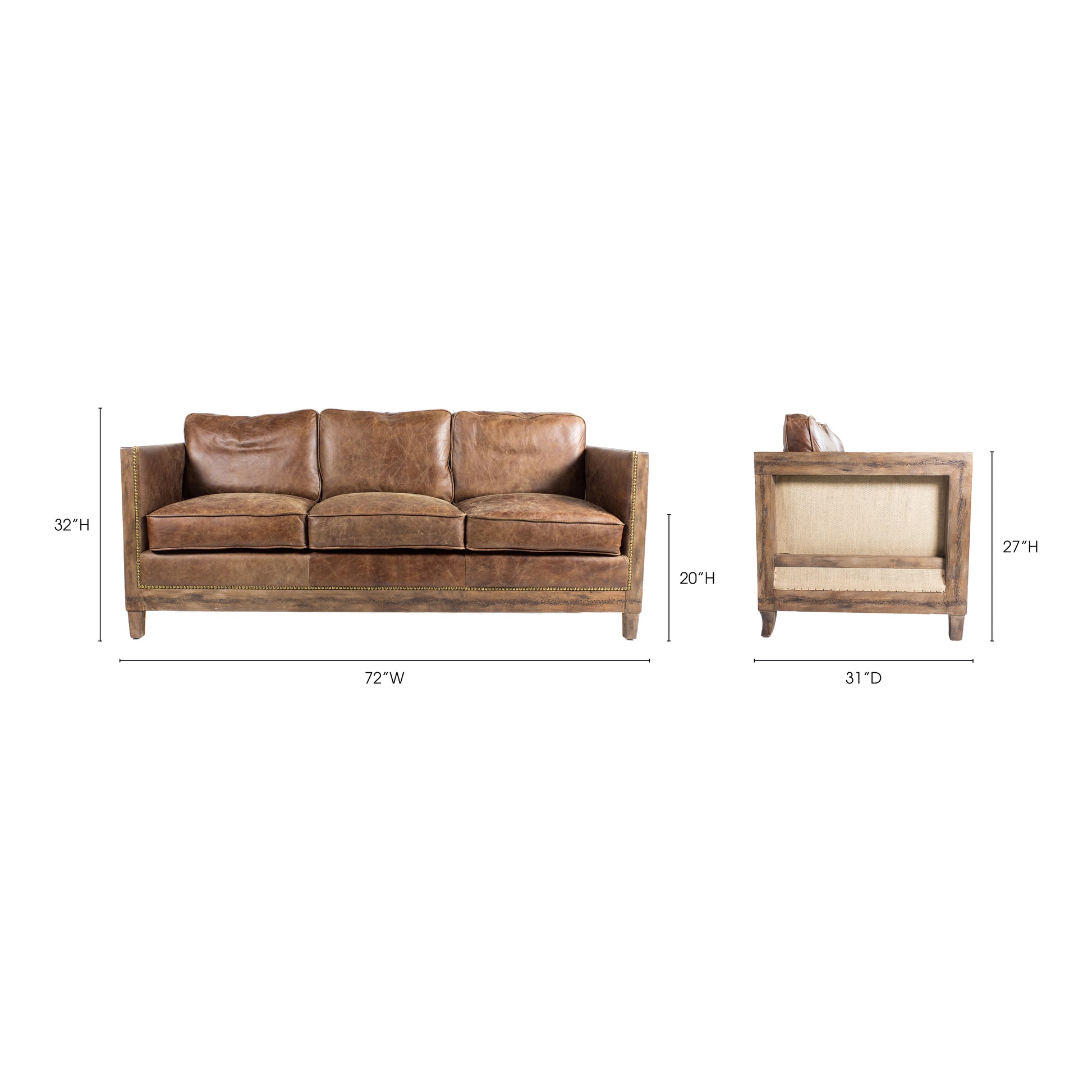 Darlington Sofa Light Brown by Moe's Home Collection - view 12