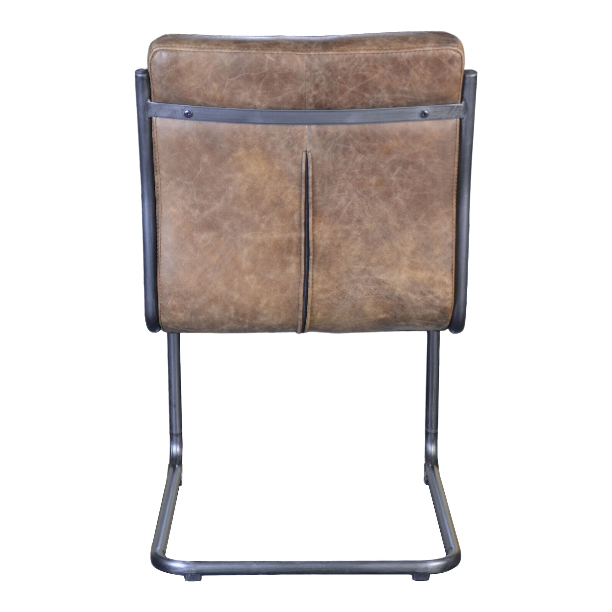 Ansel Dining Chair Grazed Brown Leather - Set Of Two by Moe's Home Collection - view 3