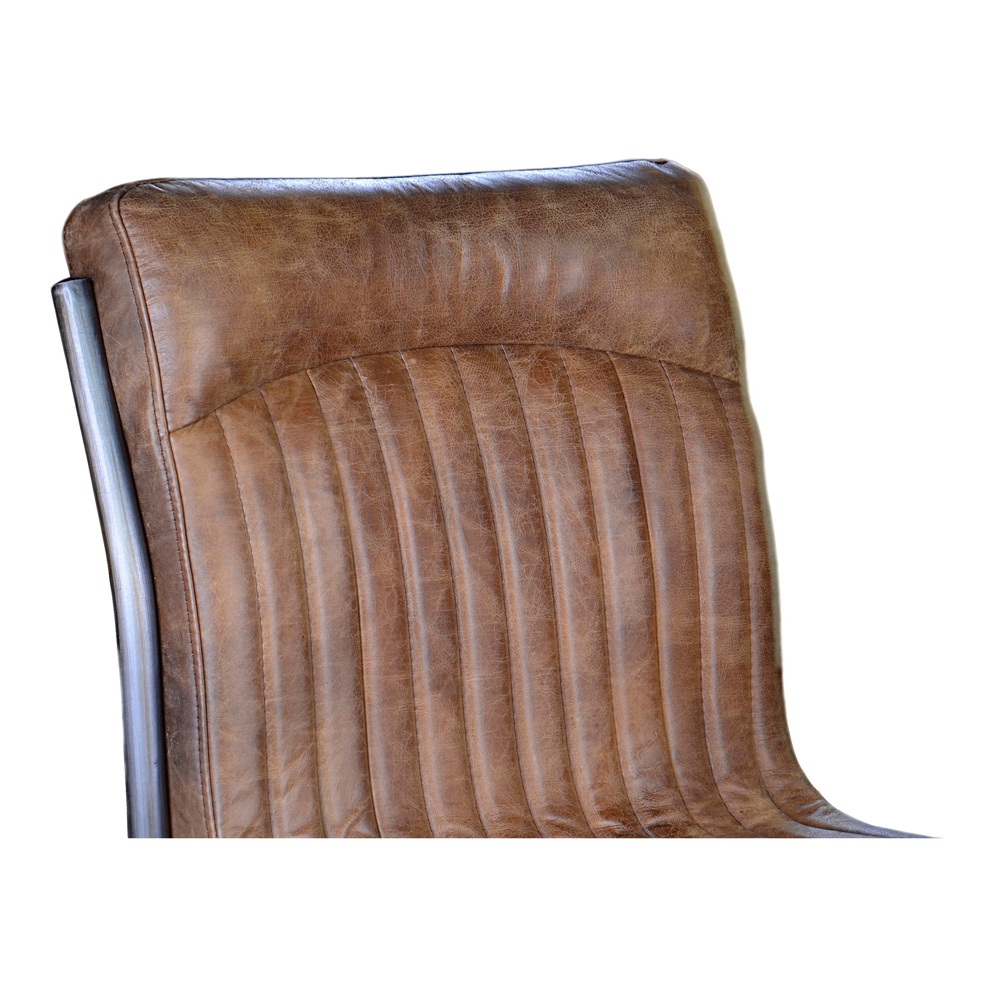 Ansel Dining Chair Grazed Brown Leather - Set Of Two by Moe's Home Collection - view 4