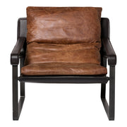 Connor Club Chair Open Road Brown Leather by Moe's Home Collection