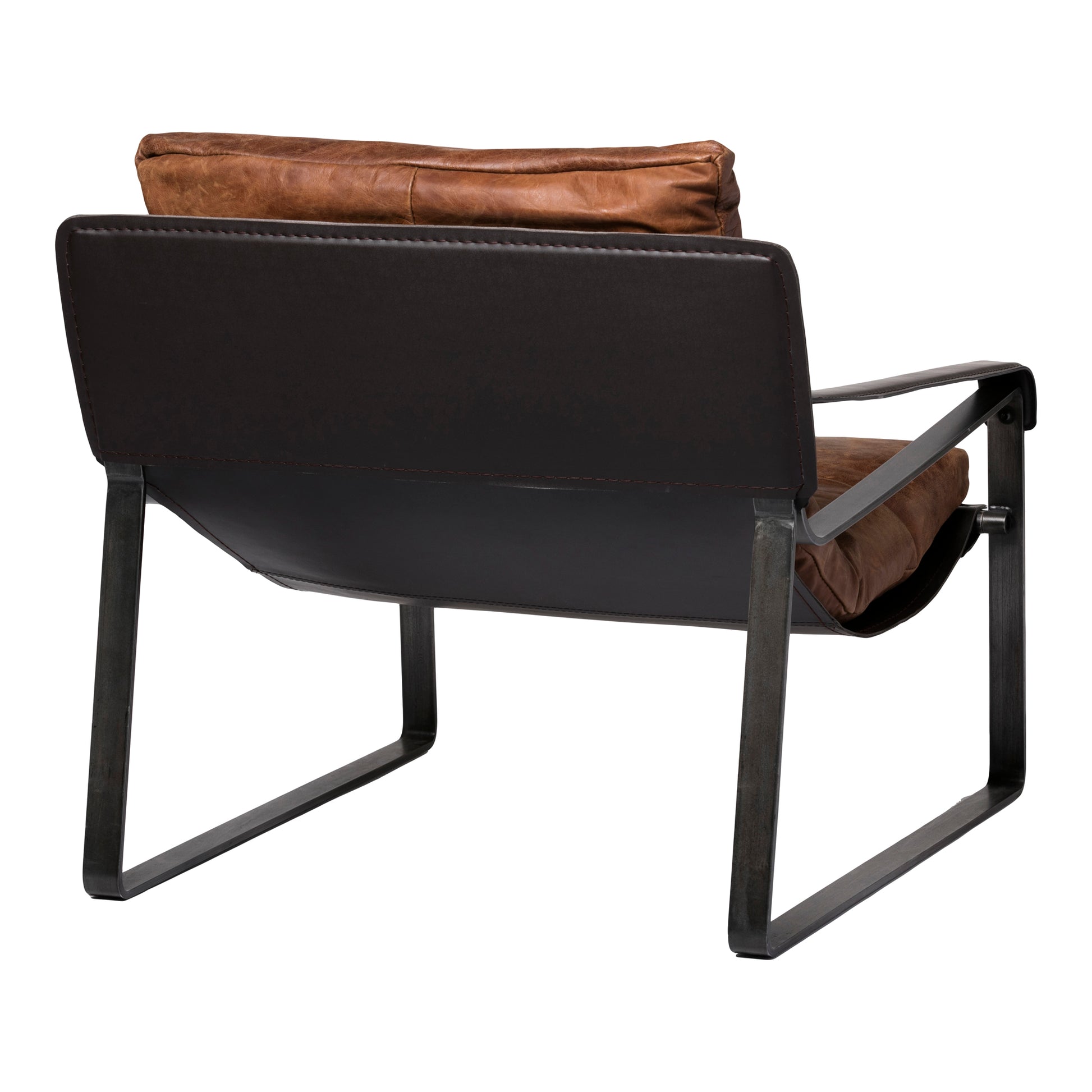 Connor Club Chair Open Road Brown Leather by Moe's Home Collection - view 4