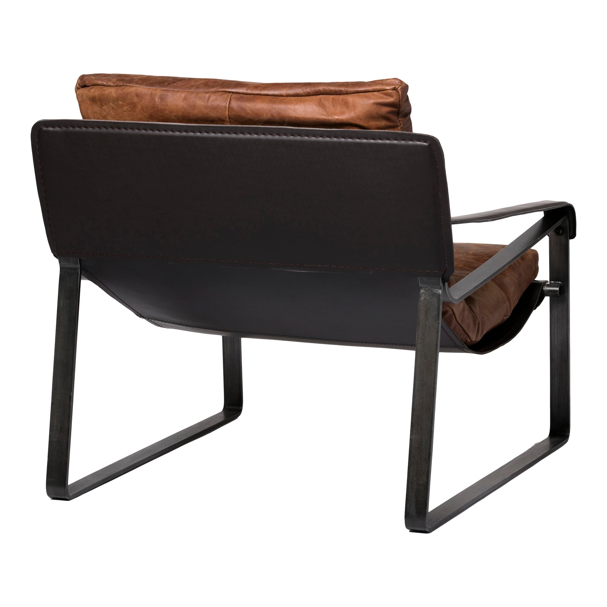 Connor Club Chair Open Road Brown Leather by Moe's Home Collection - view 4