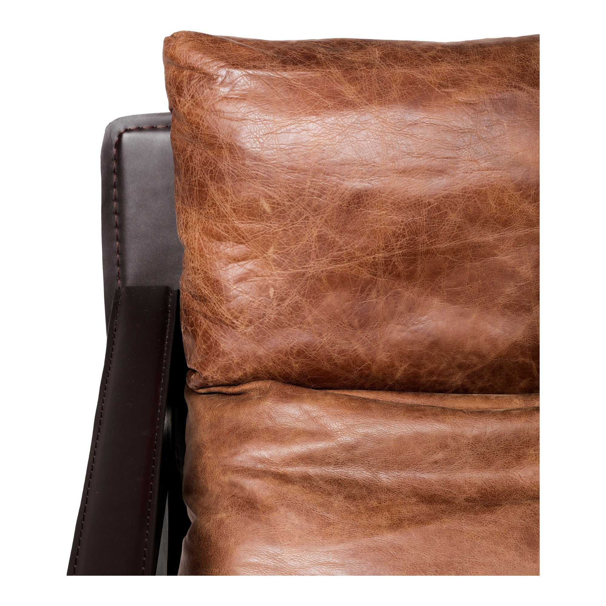 Connor Club Chair Open Road Brown Leather by Moe's Home Collection - view 5