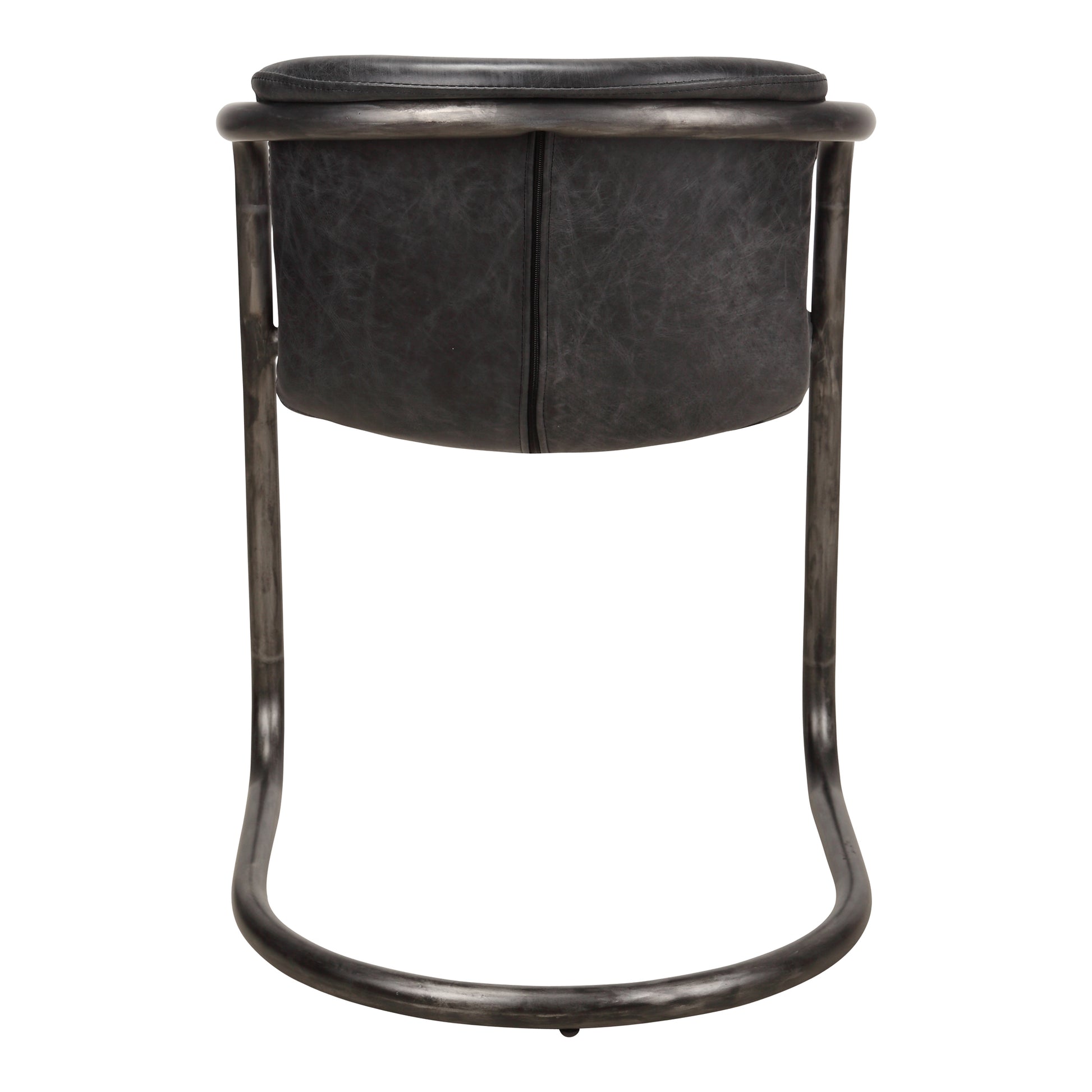 Freeman Dining Chair Onyx Black Leather - Set Of Two by Moe's Home Collection - view 5