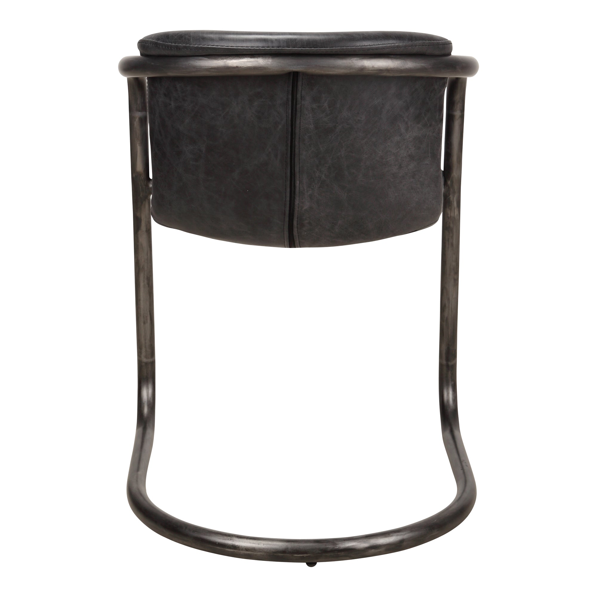 Freeman Dining Chair Onyx Black Leather - Set Of Two by Moe's Home Collection - view 5