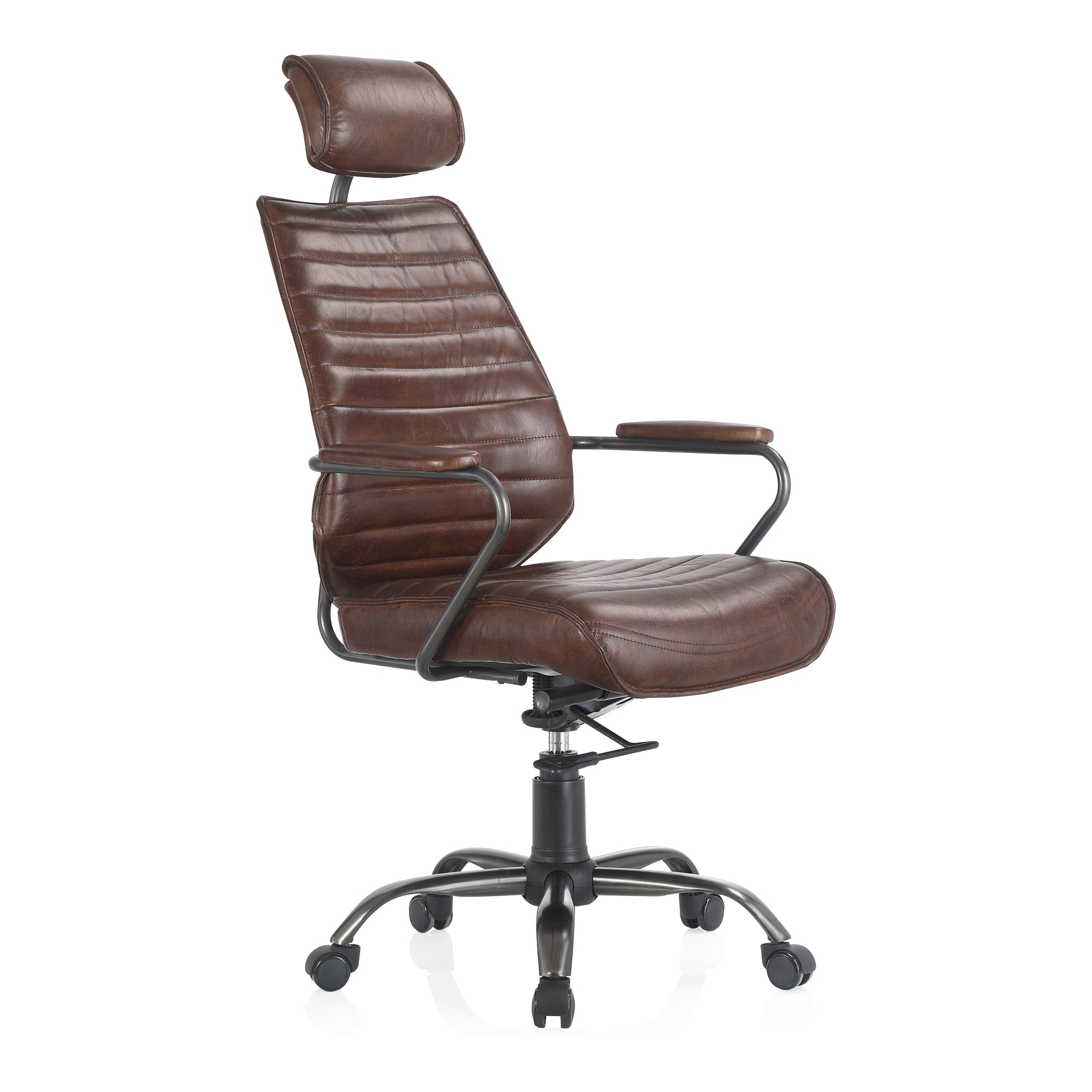 Executive Office Chair Dark Brown Leather by Moe's Home Collection - view 2