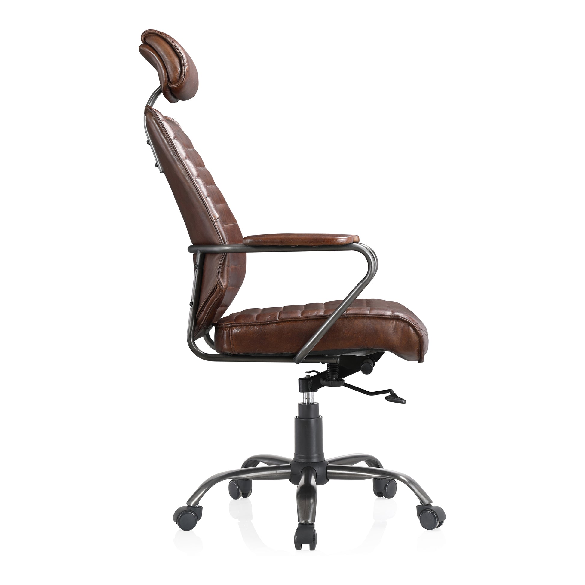 Executive Office Chair Dark Brown Leather by Moe's Home Collection - view 3