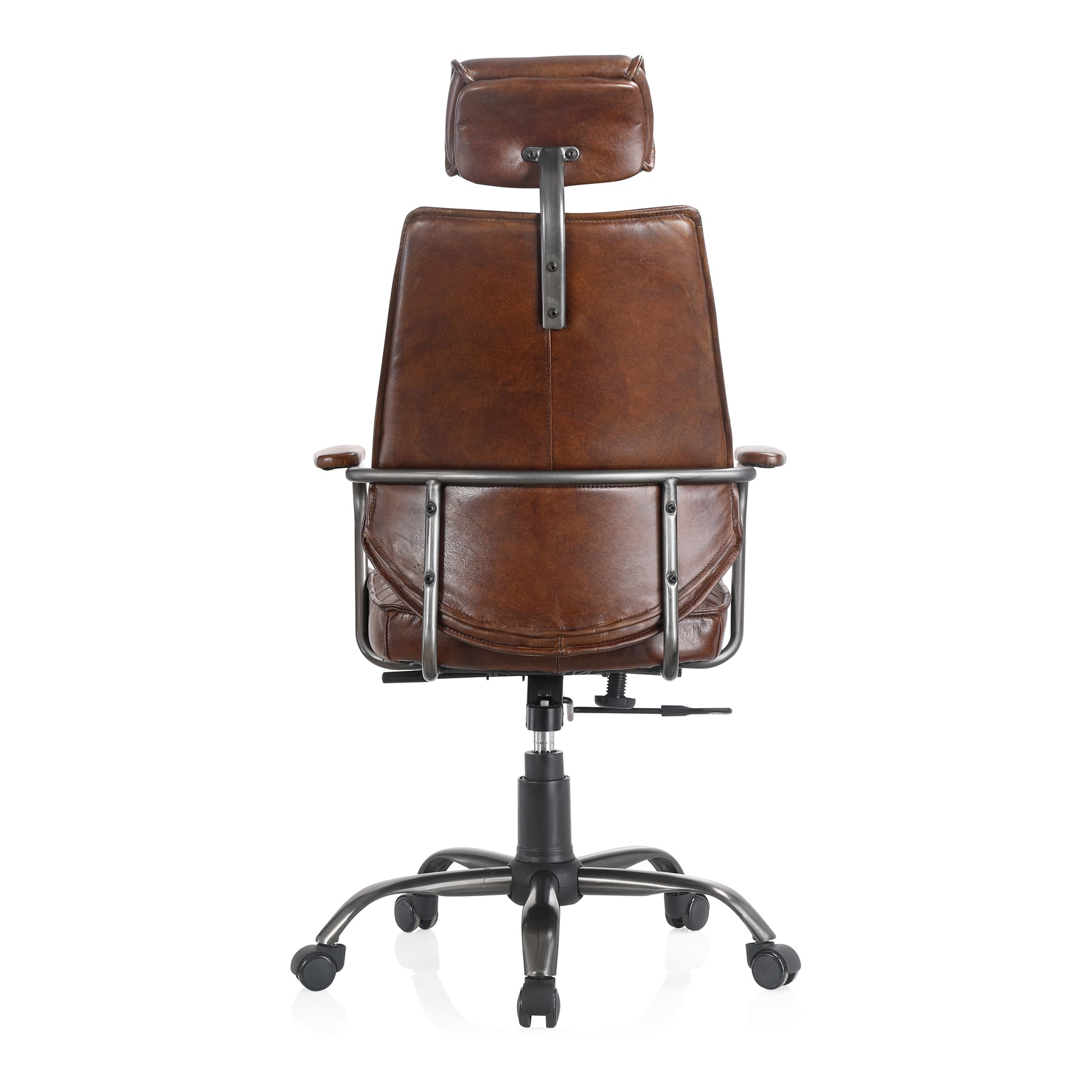 Executive Office Chair Dark Brown Leather by Moe's Home Collection - view 4