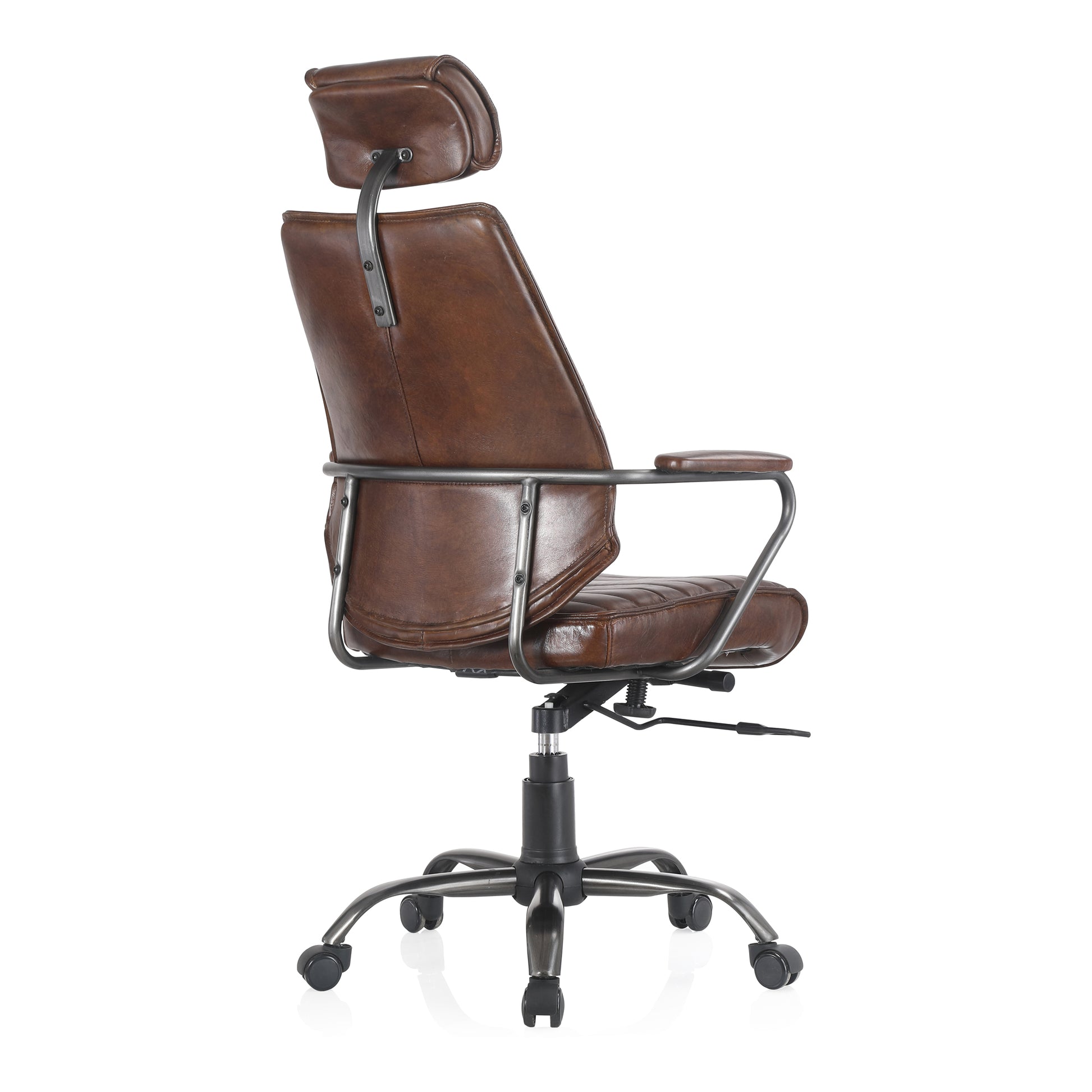 Executive Office Chair Dark Brown Leather by Moe's Home Collection - view 5