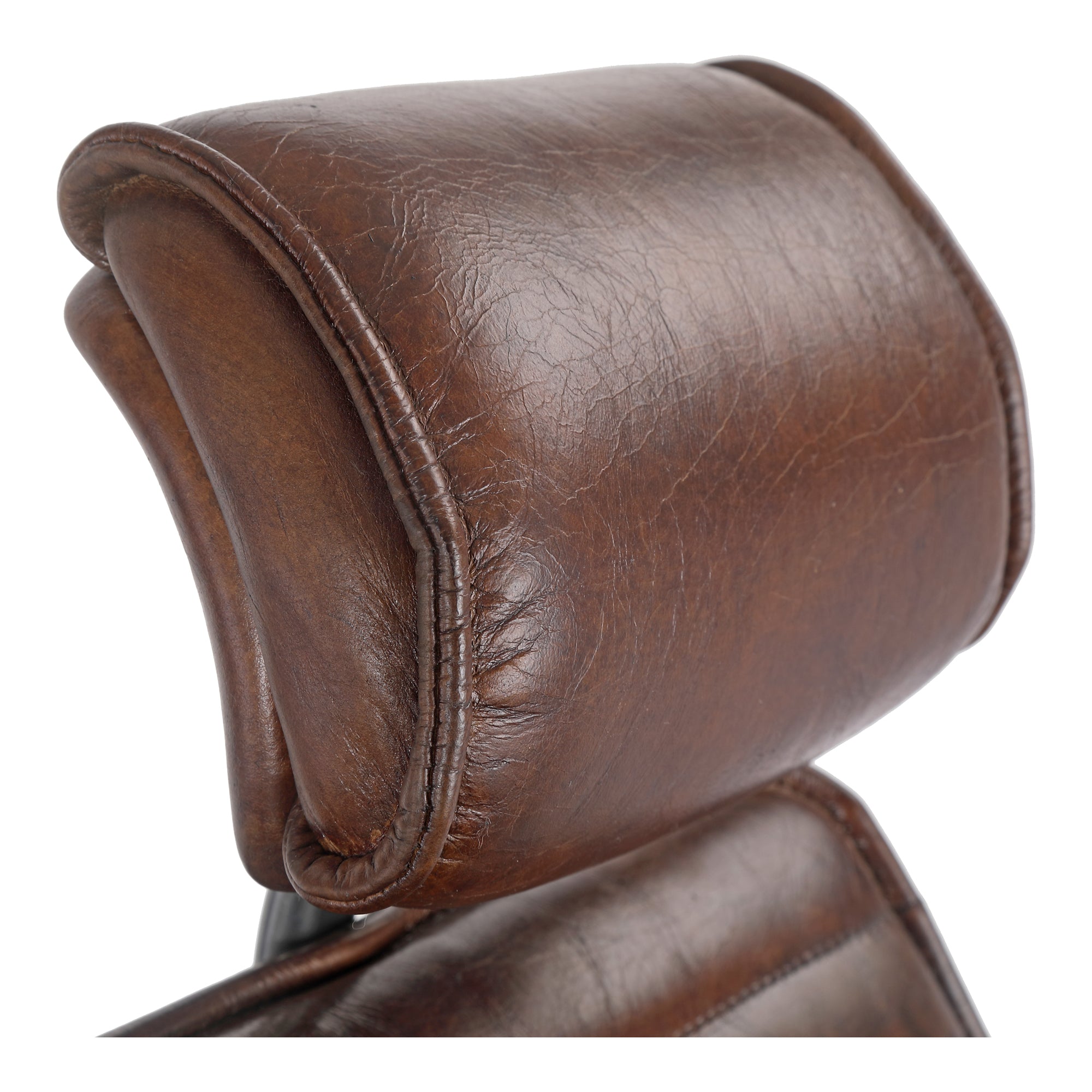 Executive Office Chair Dark Brown Leather by Moe's Home Collection - view 6
