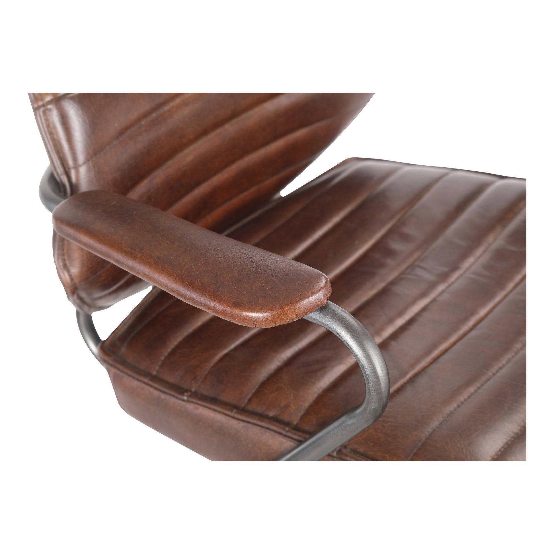 Executive Office Chair Dark Brown Leather by Moe's Home Collection - view 7