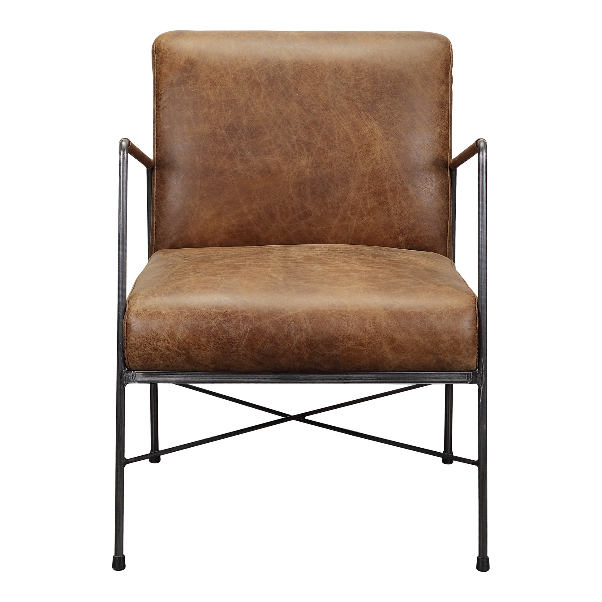 Dagwood Leather Armchair Open Road Brown by Moe's Home Collection