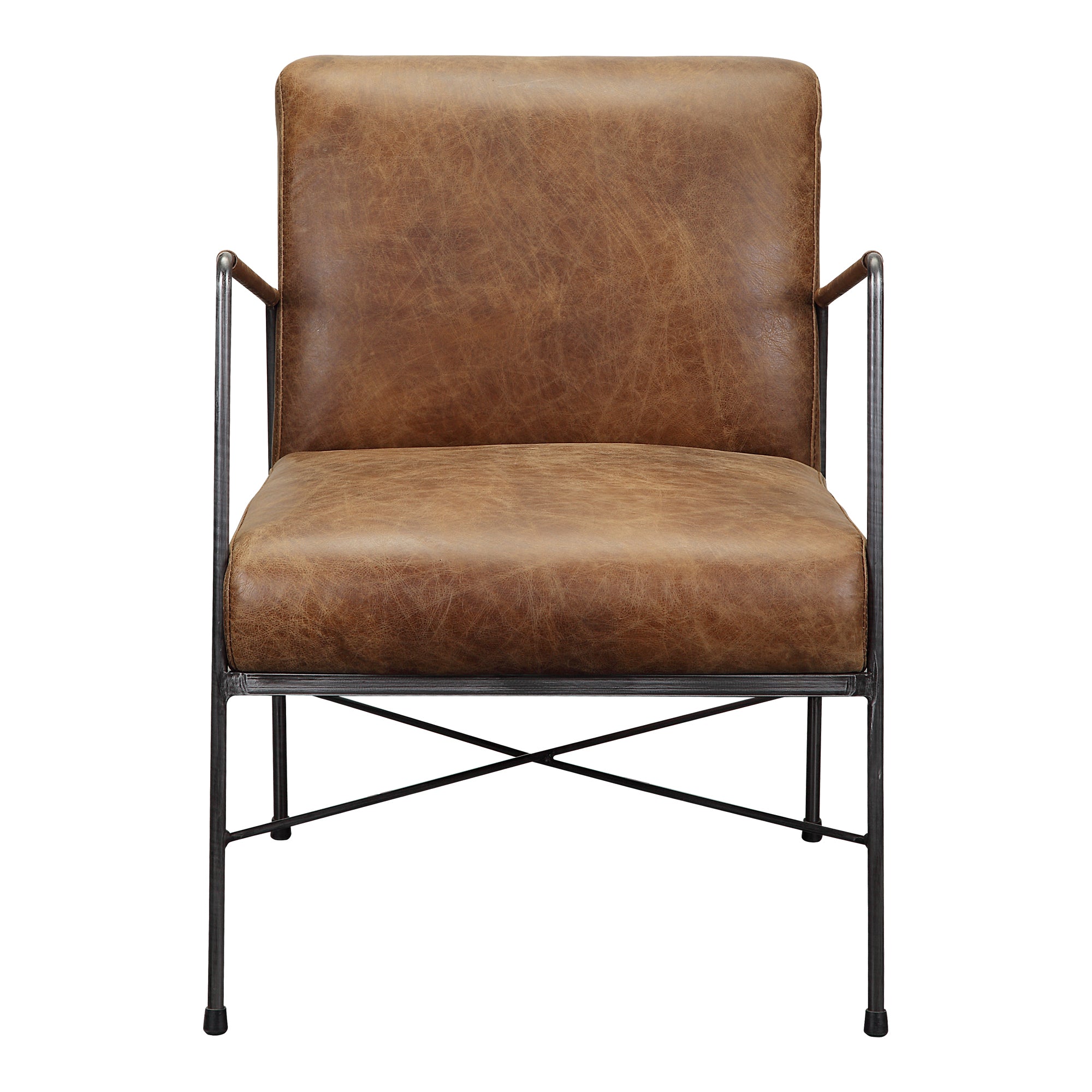 Dagwood Leather Armchair Open Road Brown by Moe's Home Collection