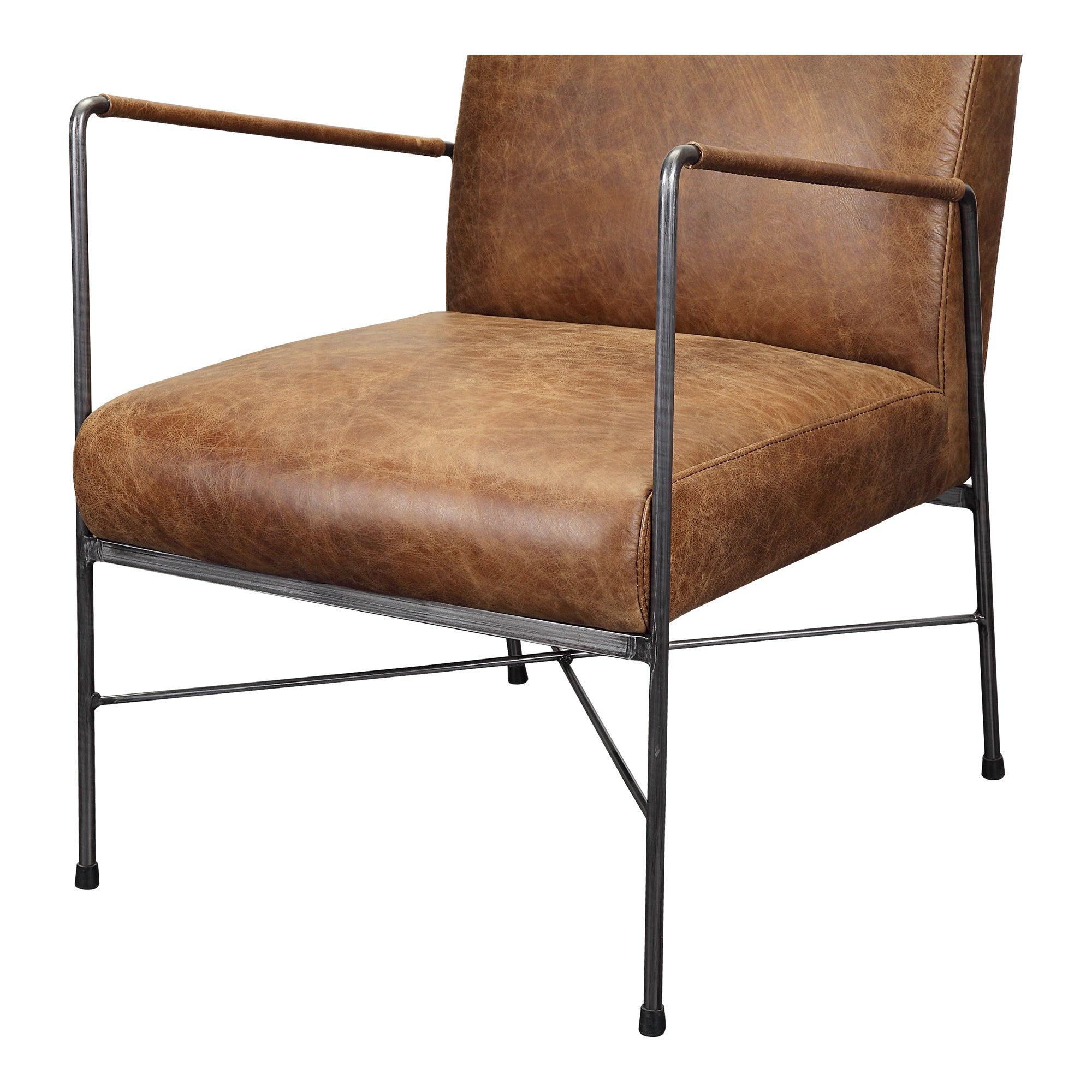Dagwood Leather Armchair Open Road Brown by Moe's Home Collection - view 5