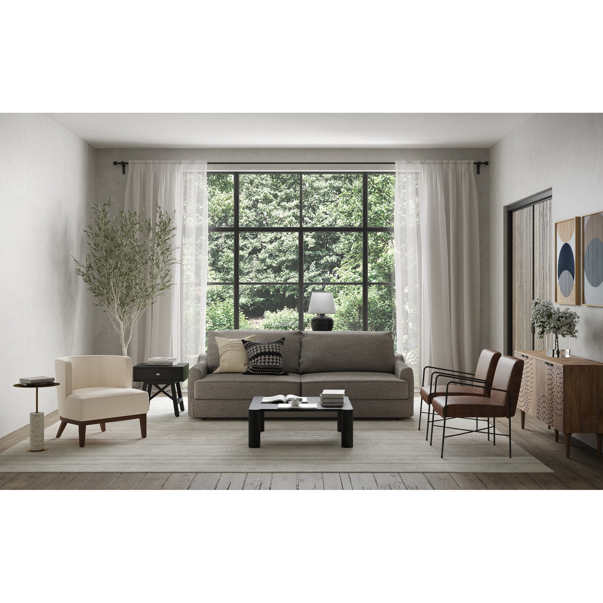 Dagwood Leather Armchair Open Road Brown by Moe's Home Collection - view 8