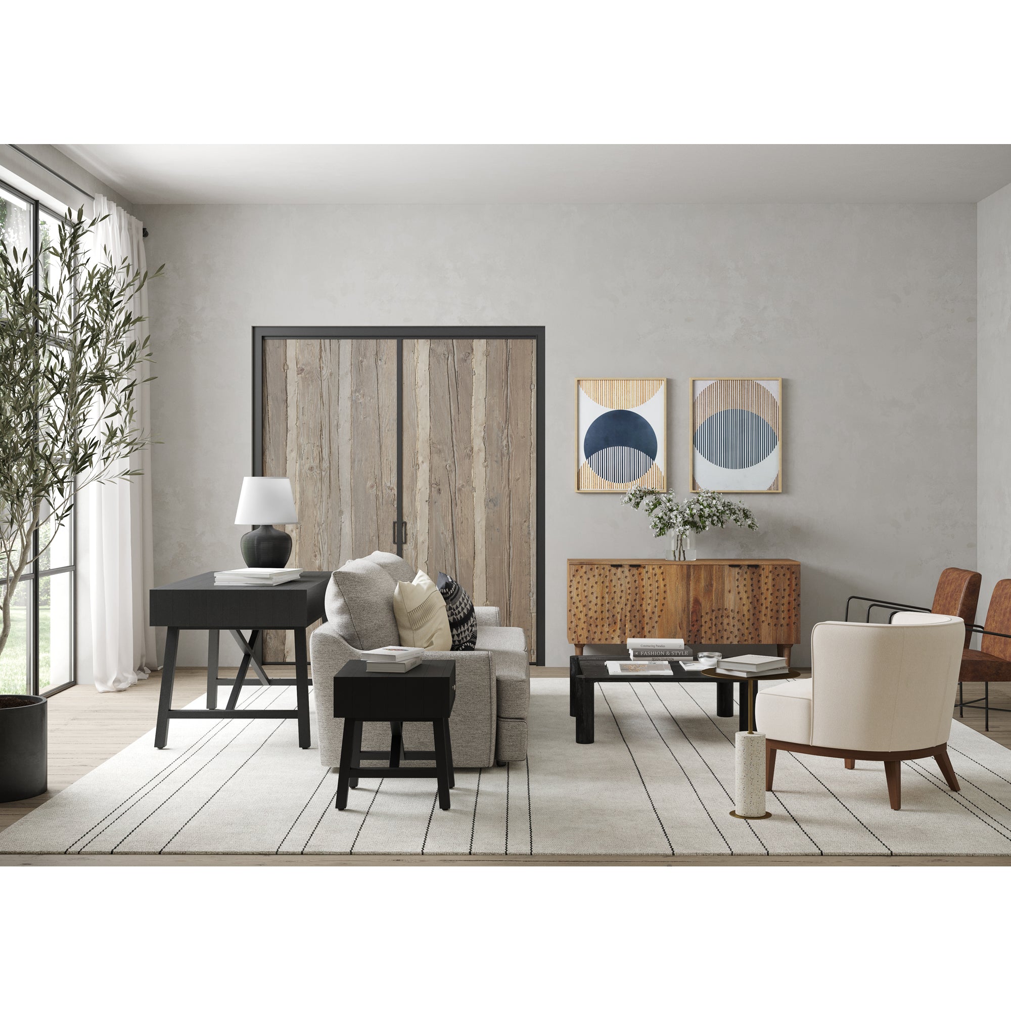 Dagwood Leather Armchair Open Road Brown by Moe's Home Collection - view 11