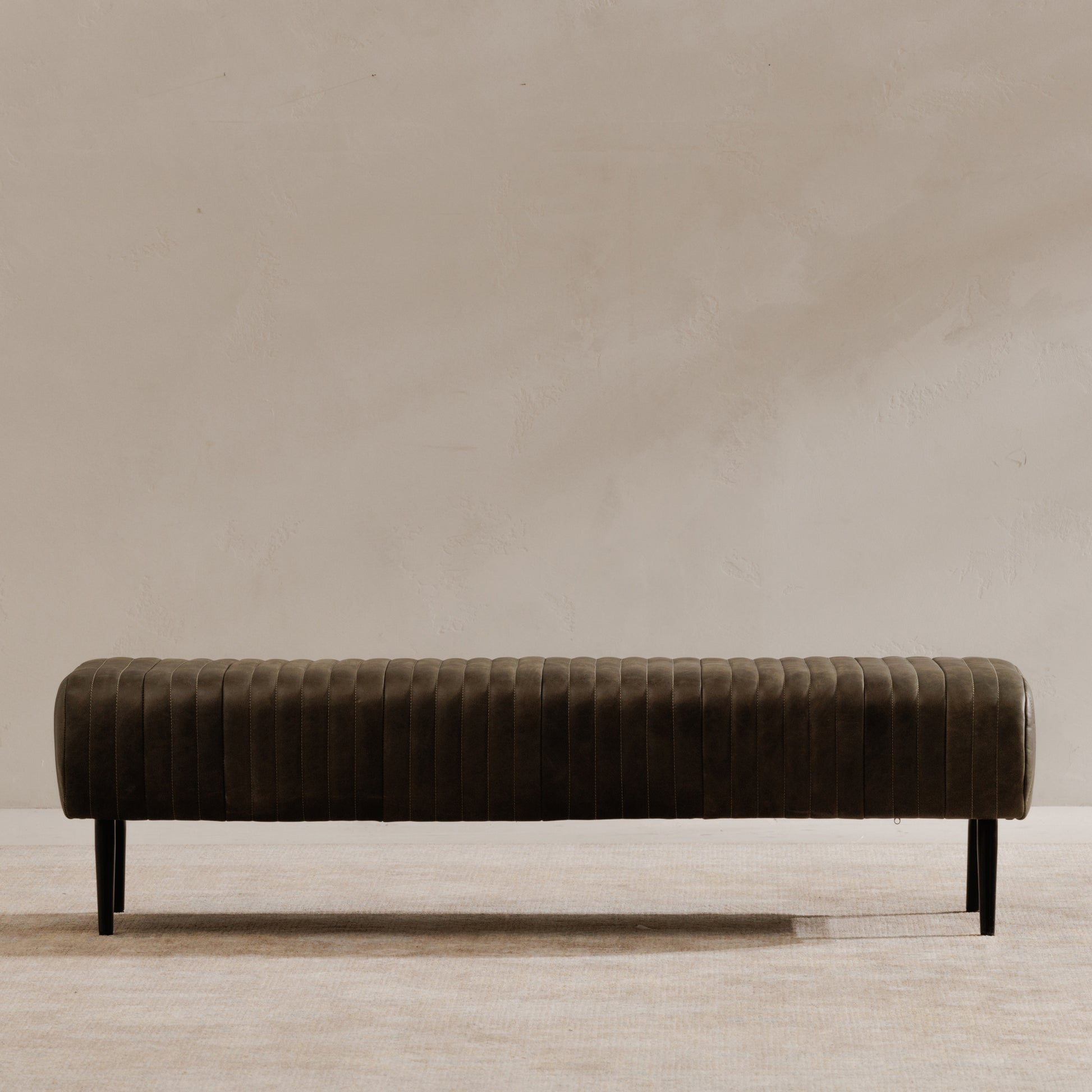 Endora Bench Charred Olive by Moe's Home Collection - view 2