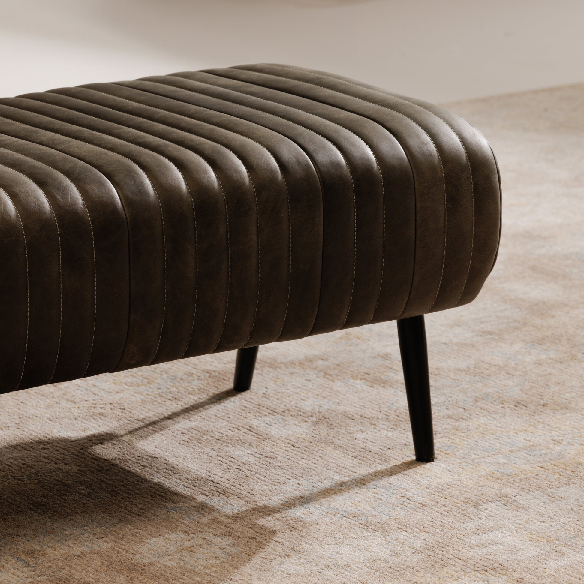 Endora Bench Charred Olive by Moe's Home Collection - view 3