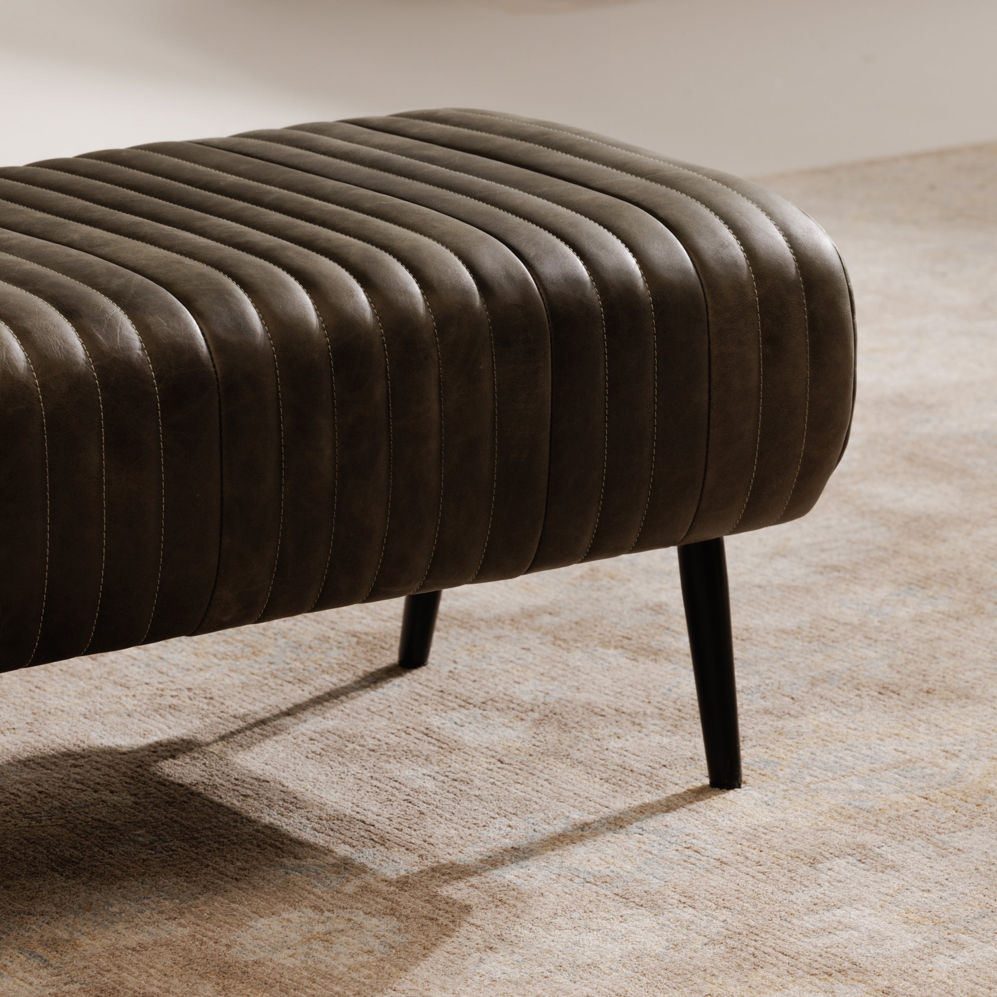 Endora Bench Charred Olive by Moe's Home Collection - view 3