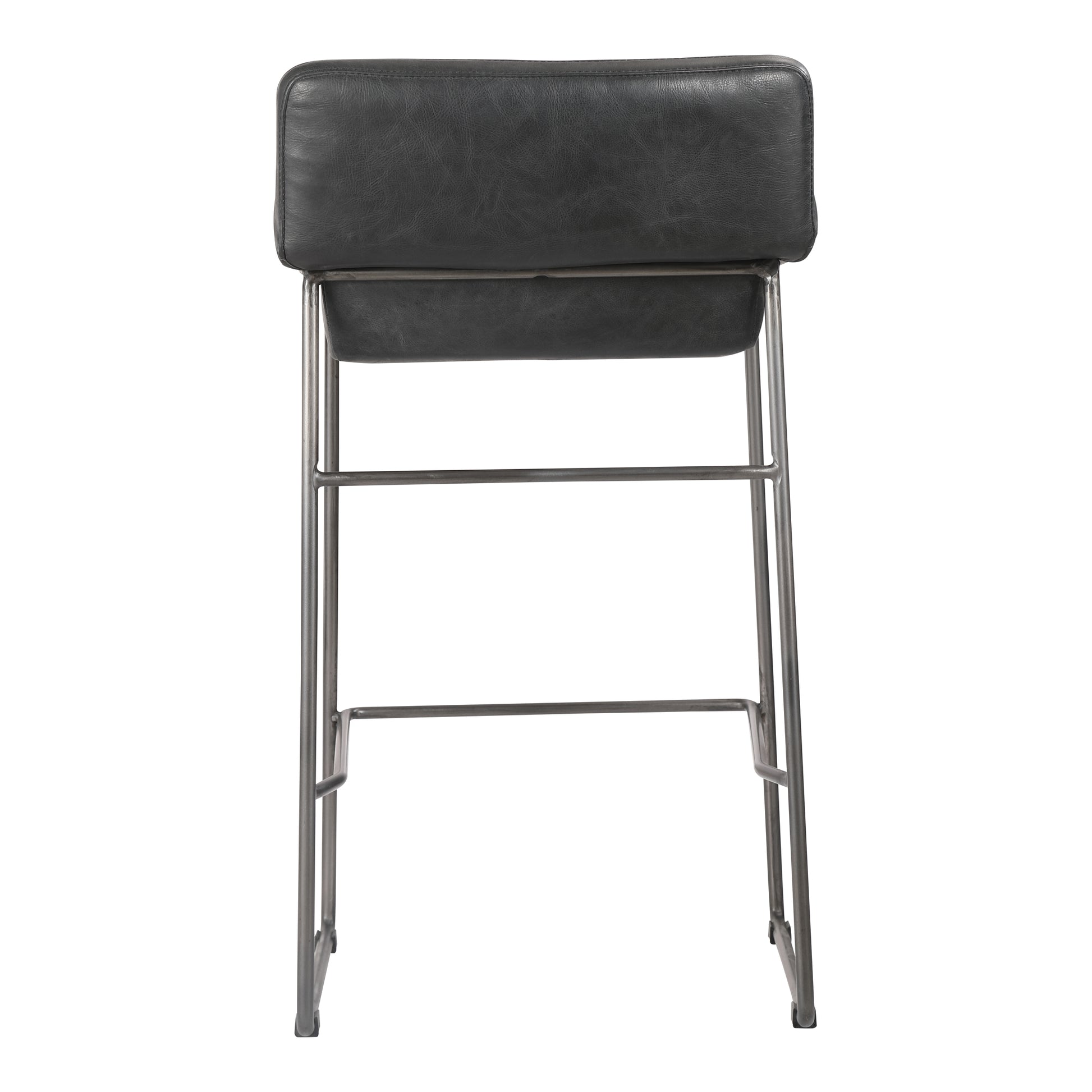 Starlet Counter Stool Onyx Black Leather - Set Of Two by Moe's Home Collection - view 7