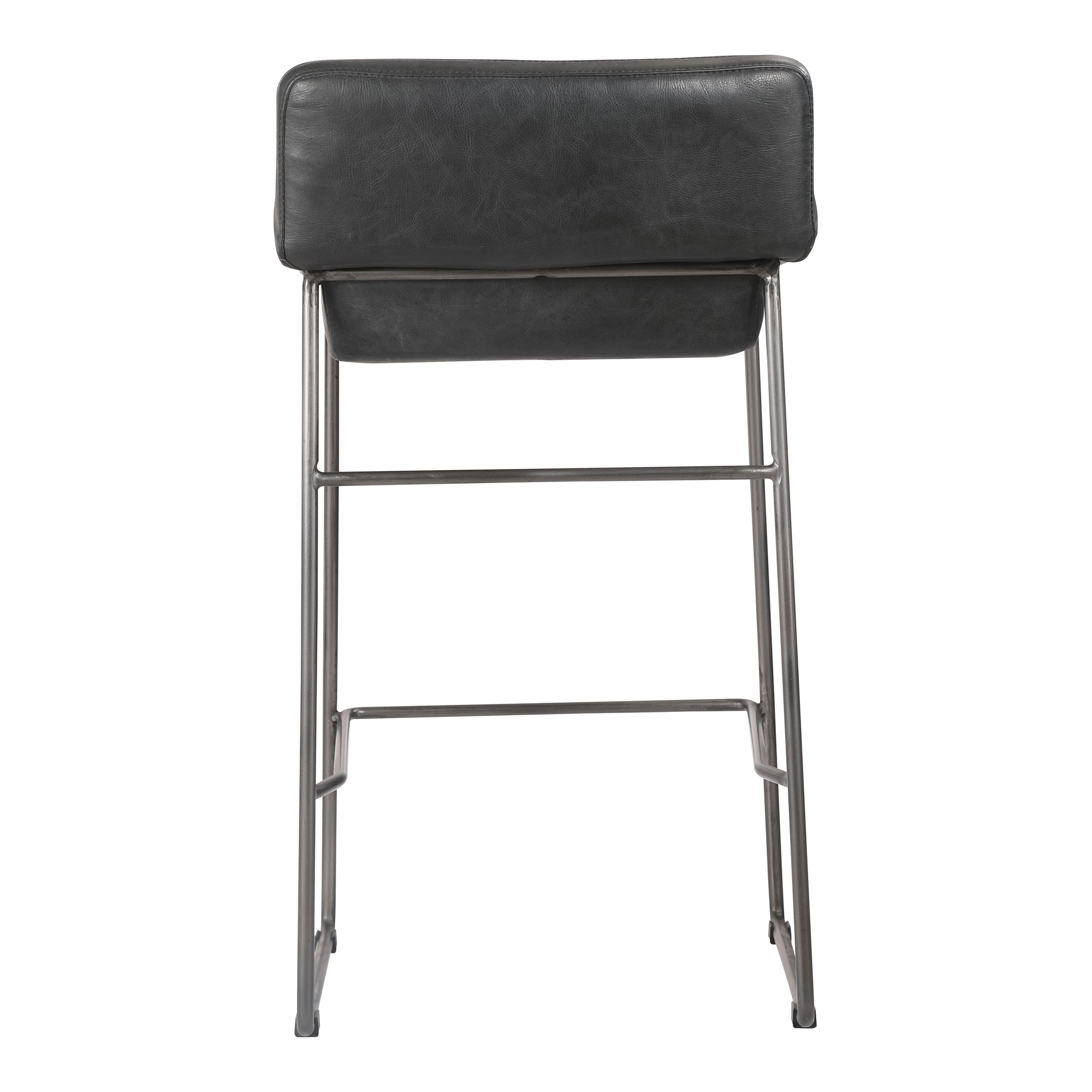 Starlet Counter Stool Onyx Black Leather - Set Of Two by Moe's Home Collection - view 7