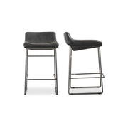Starlet Counter Stool Onyx Black Leather - Set Of Two by Moe's Home Collection