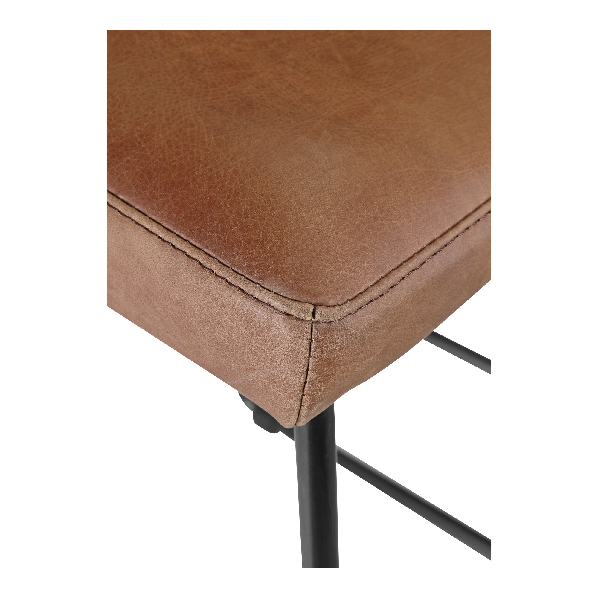Starlet Counter Stool Open Road Brown Leather - Set Of Two by Moe's Home Collection - view 9