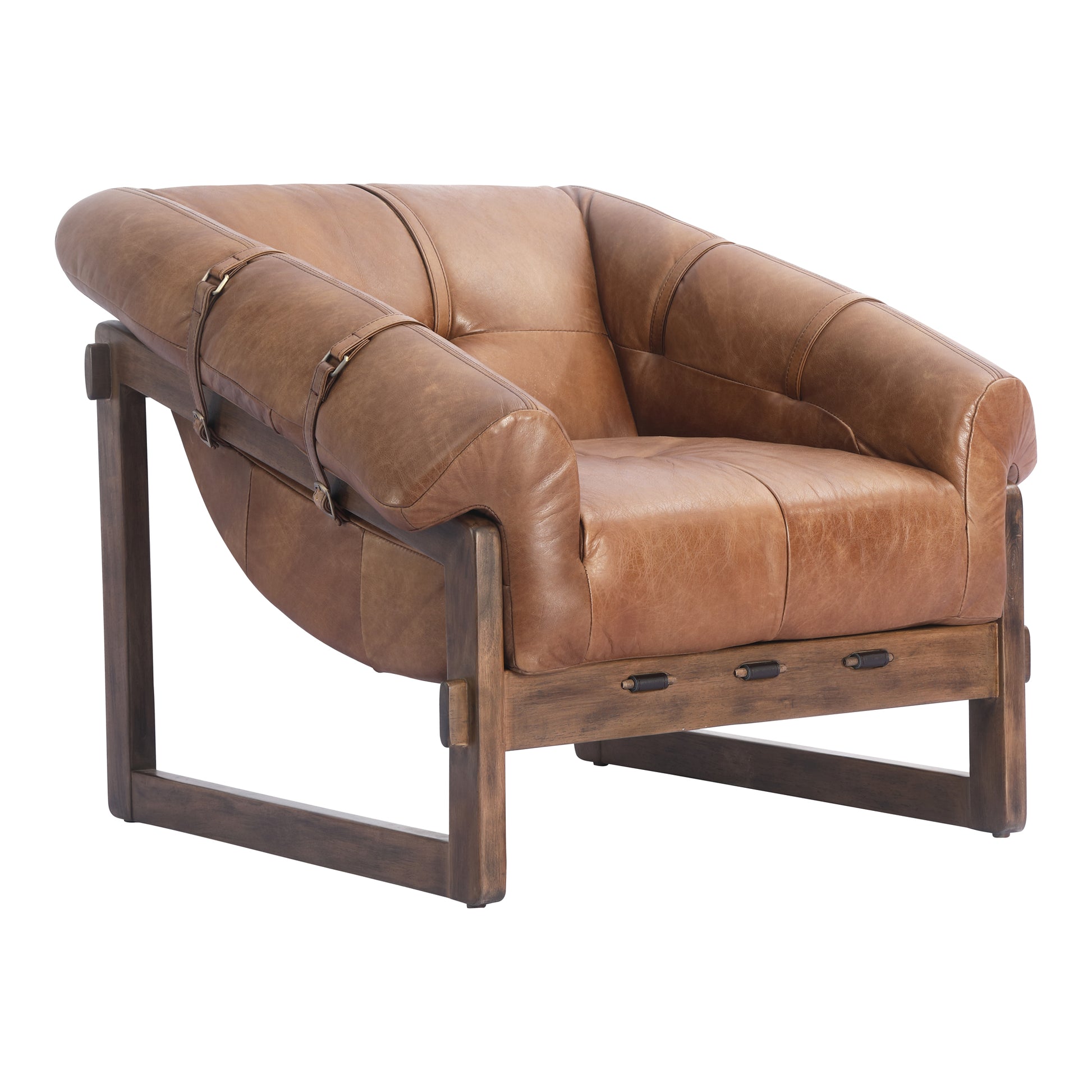 Bellos Accent Chair Open Road Brown by Moe's Home Collection - view 2