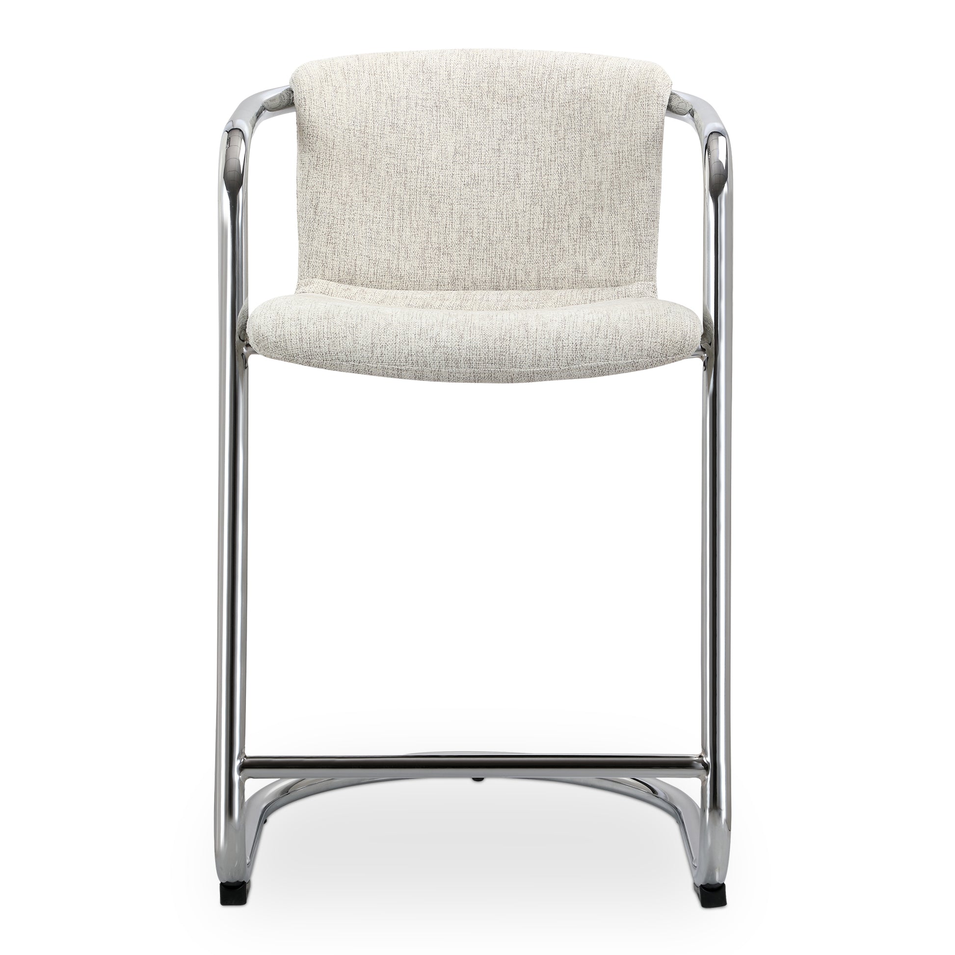Freeman Chrome Frame Counter Stool Blended Cream - Set Of Two by Moe's Home Collection - view 2