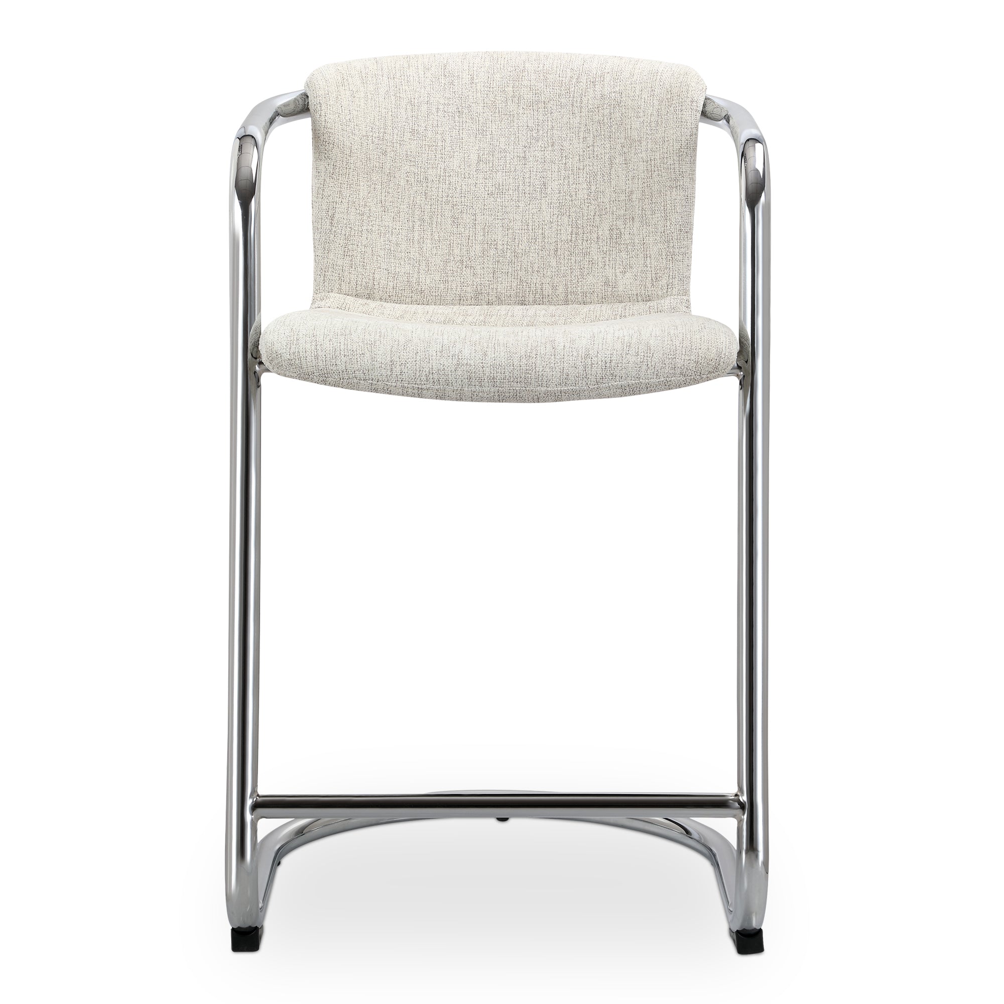 Freeman Chrome Frame Counter Stool Blended Cream - Set Of Two by Moe's Home Collection - view 2