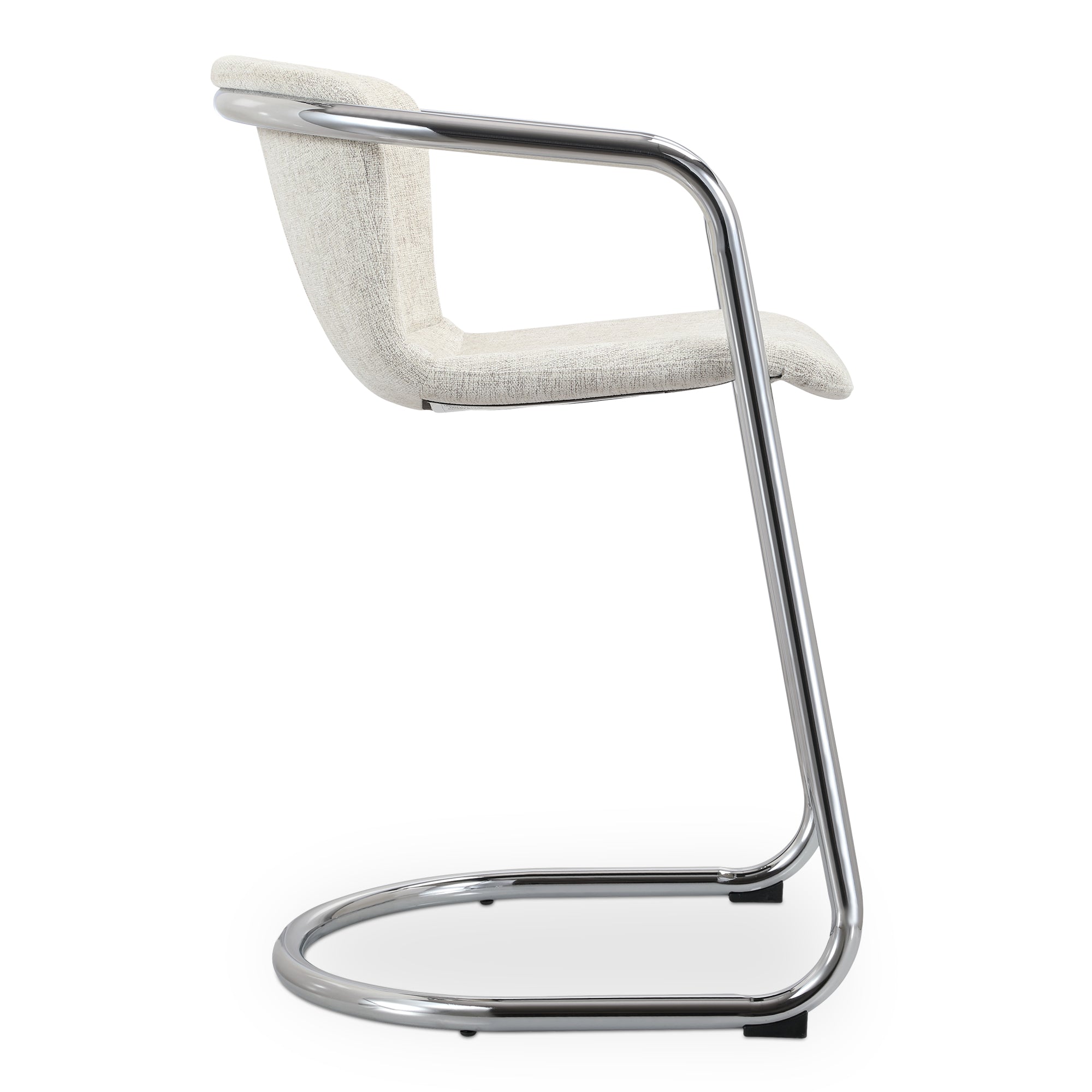 Freeman Chrome Frame Counter Stool Blended Cream - Set Of Two by Moe's Home Collection - view 4
