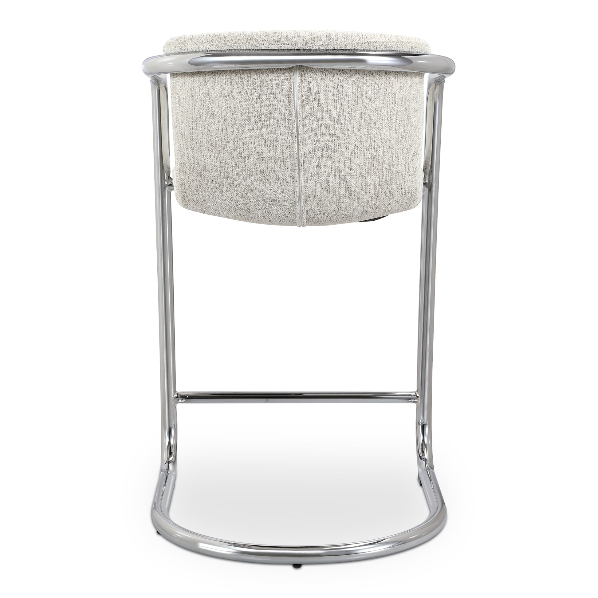 Freeman Chrome Frame Counter Stool Blended Cream - Set Of Two by Moe's Home Collection - view 5