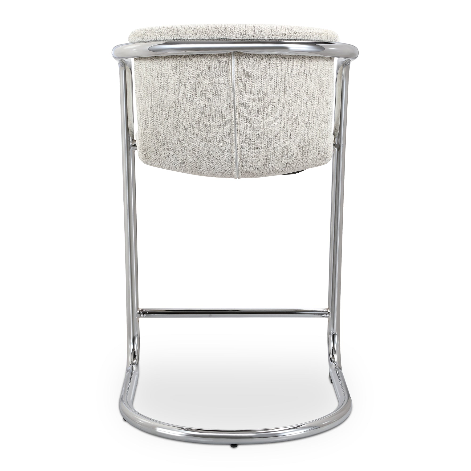 Freeman Chrome Frame Counter Stool Blended Cream - Set Of Two by Moe's Home Collection - view 5