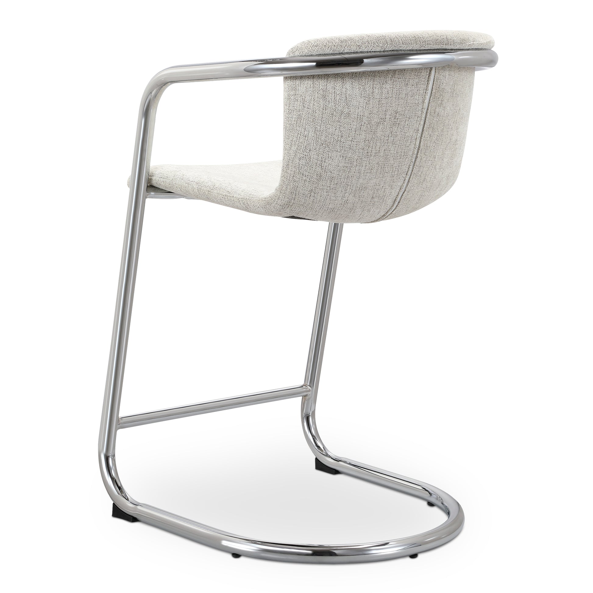 Freeman Chrome Frame Counter Stool Blended Cream - Set Of Two by Moe's Home Collection - view 6