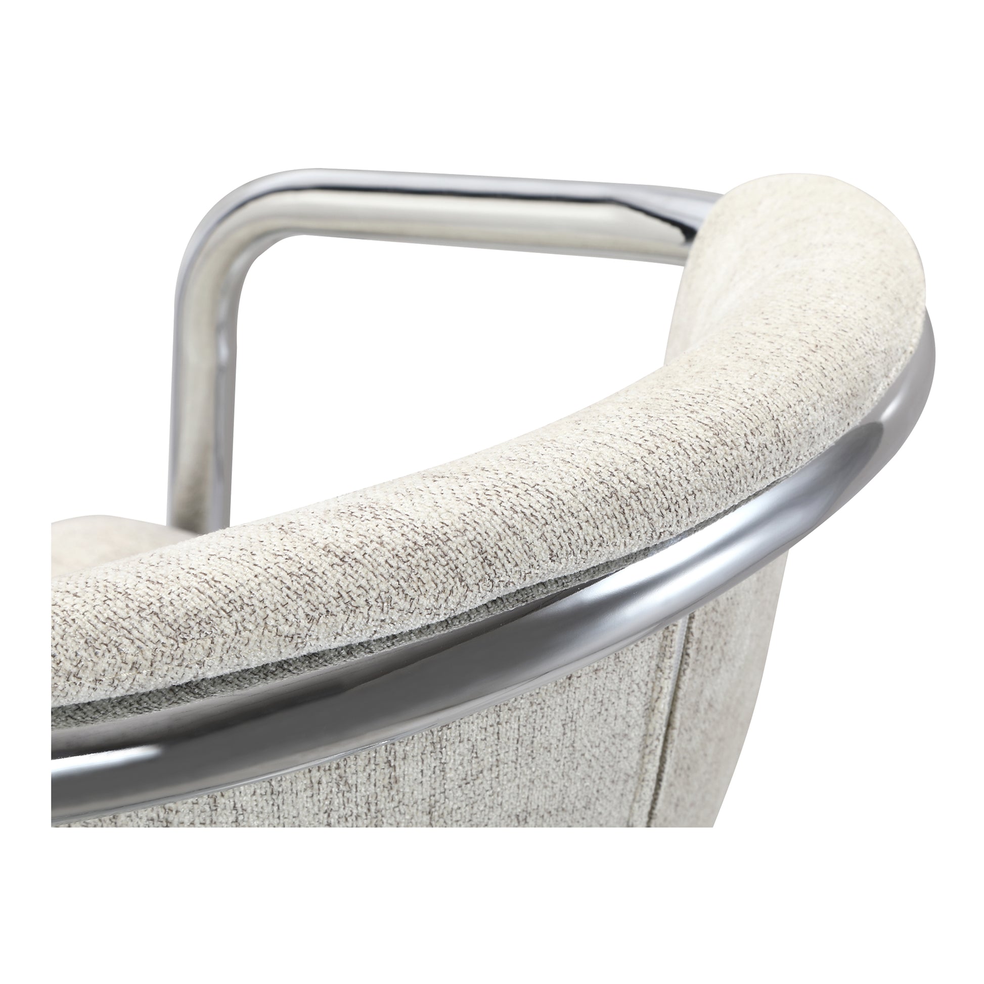 Freeman Chrome Frame Counter Stool Blended Cream - Set Of Two by Moe's Home Collection - view 7