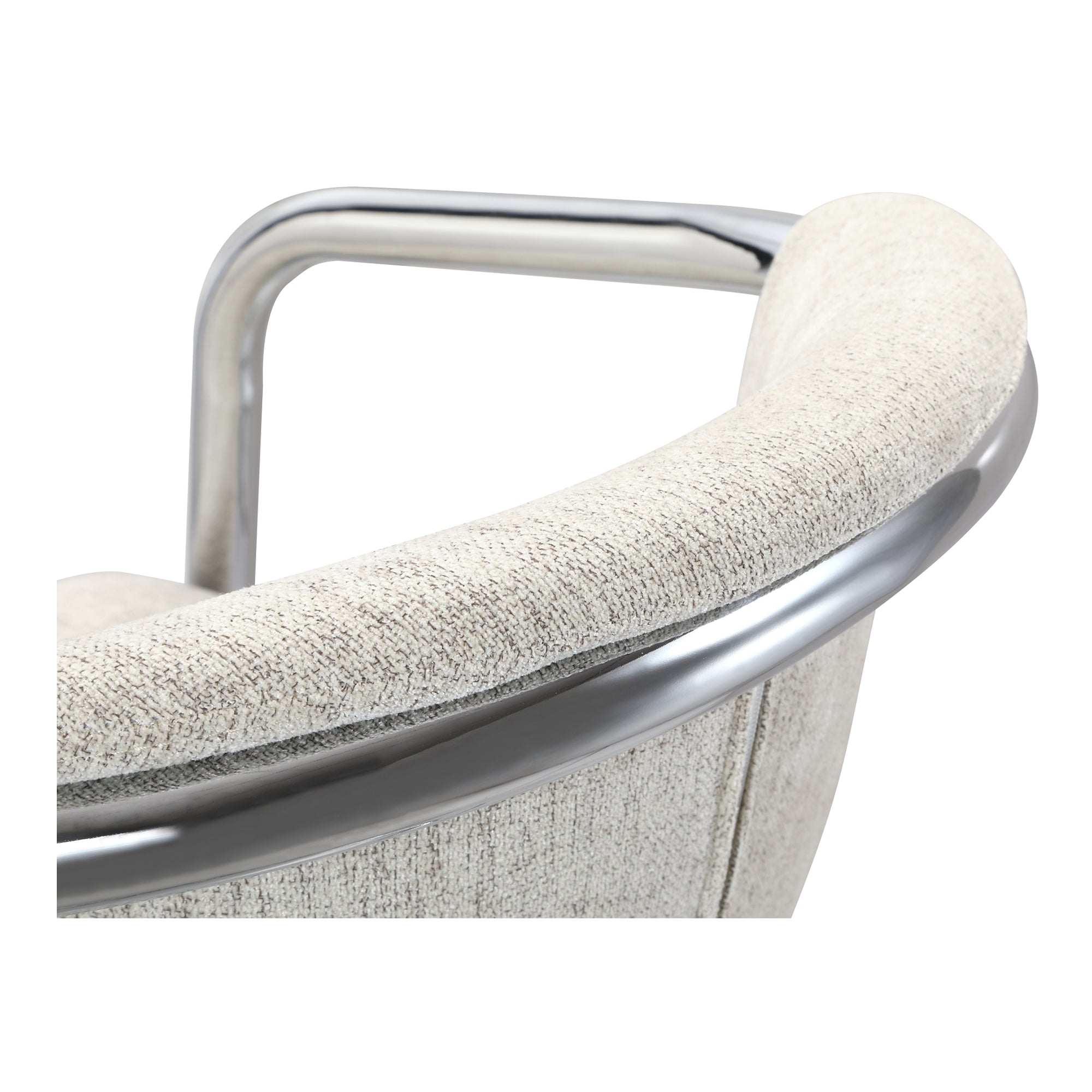 Freeman Chrome Frame Counter Stool Blended Cream - Set Of Two by Moe's Home Collection - view 7