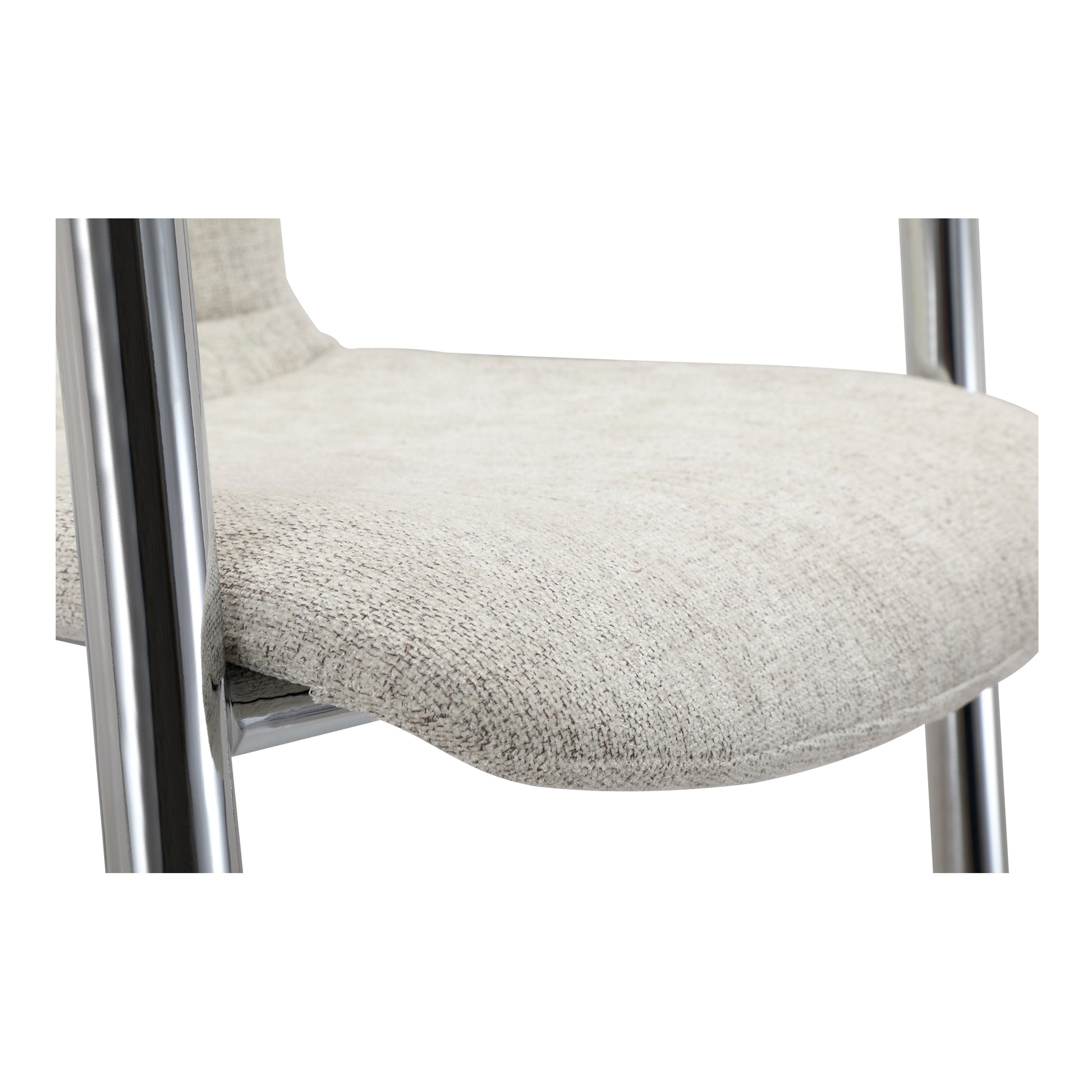 Freeman Chrome Frame Counter Stool Blended Cream - Set Of Two by Moe's Home Collection - view 8