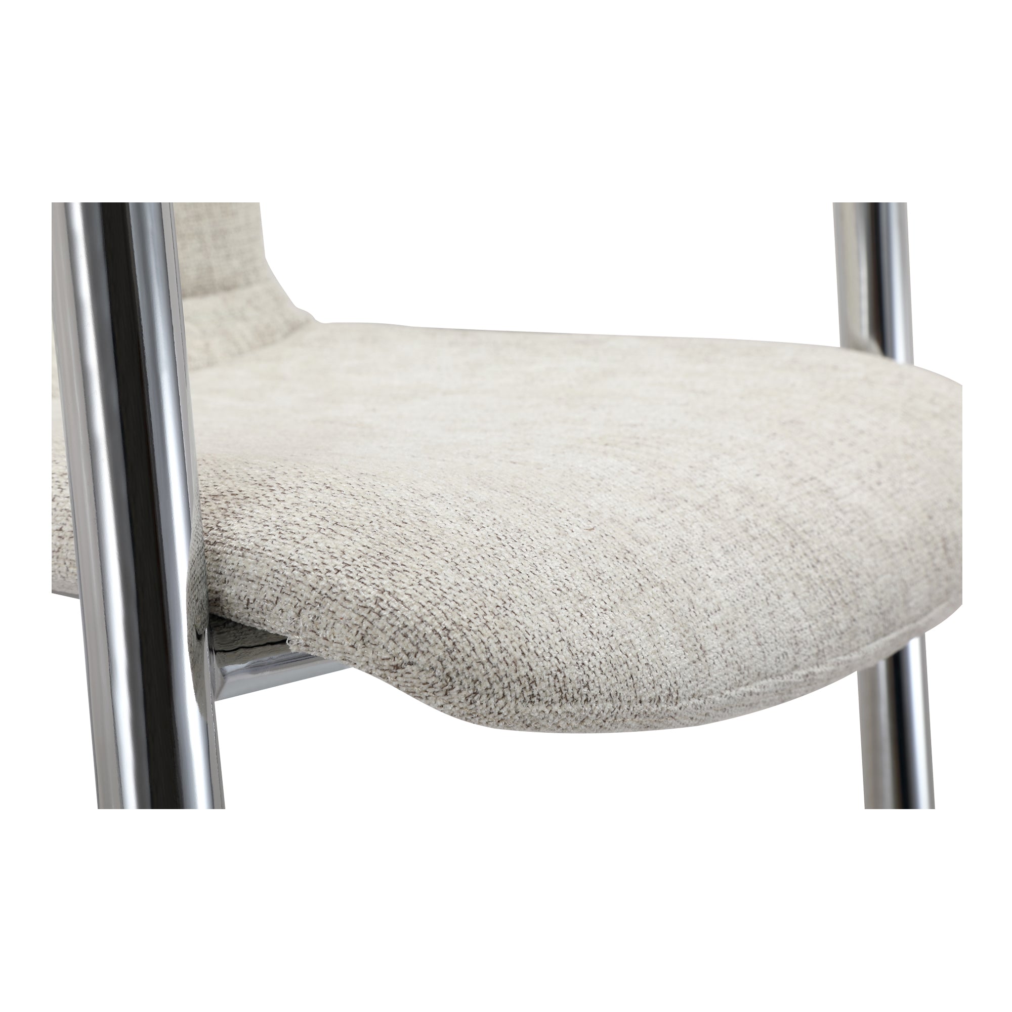 Freeman Chrome Frame Counter Stool Blended Cream - Set Of Two by Moe's Home Collection - view 8