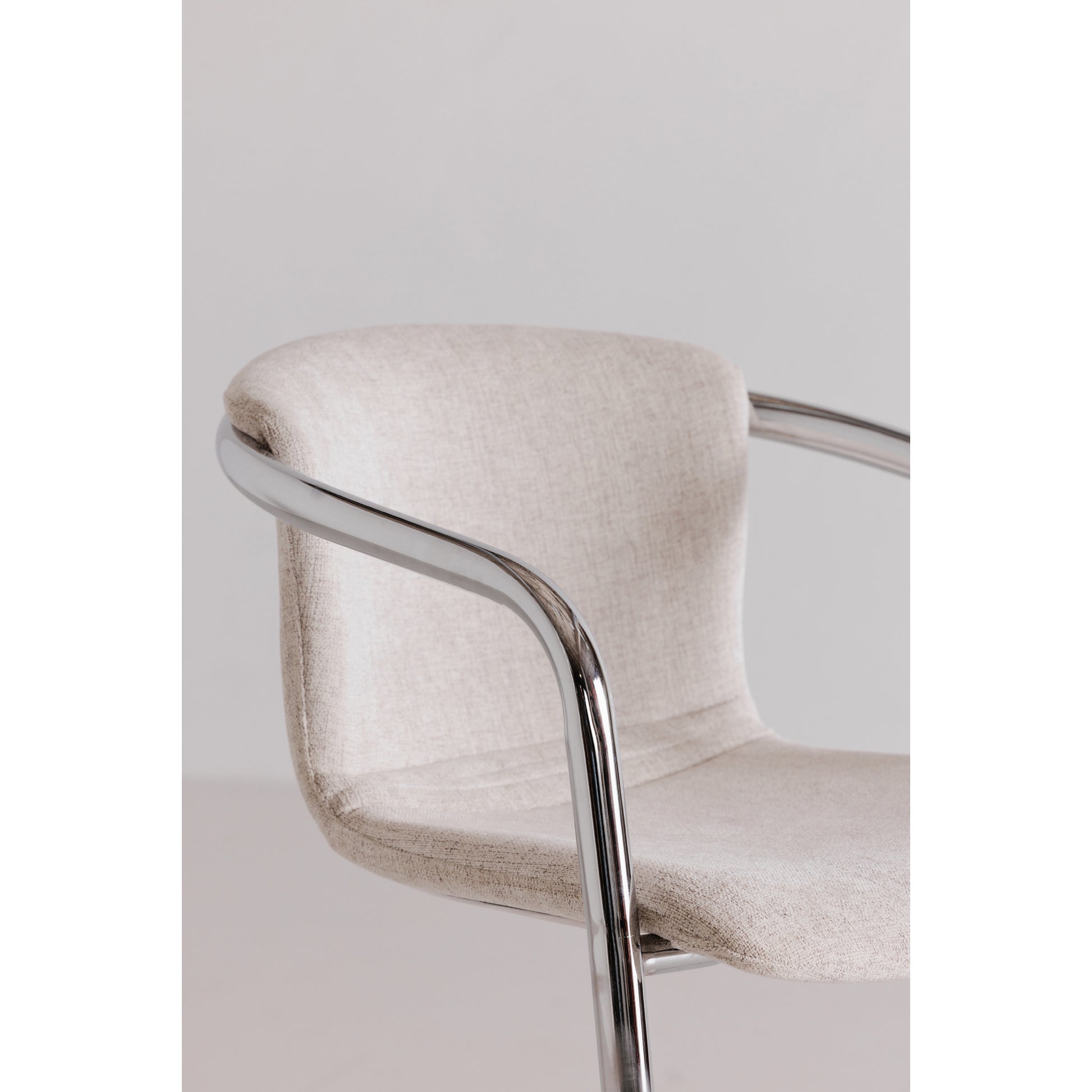 Freeman Chrome Frame Counter Stool Blended Cream - Set Of Two by Moe's Home Collection - view 10