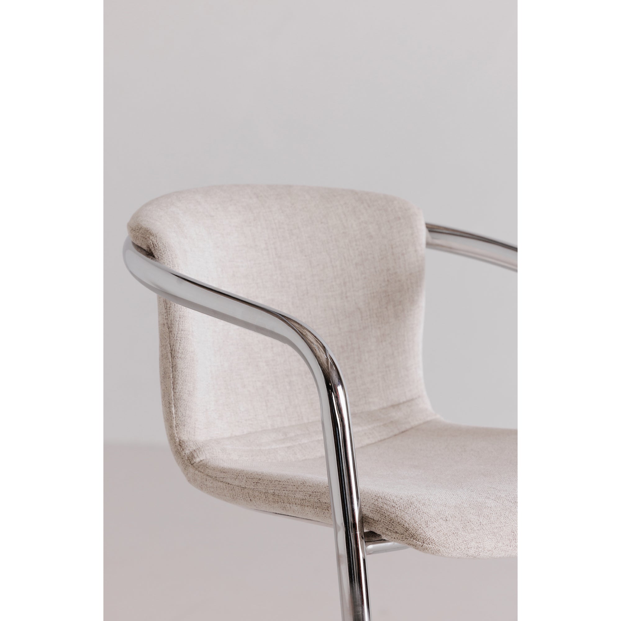 Freeman Chrome Frame Counter Stool Blended Cream - Set Of Two by Moe's Home Collection - view 10