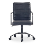 Roy Office Chair Black Leather by Moe's Home Collection