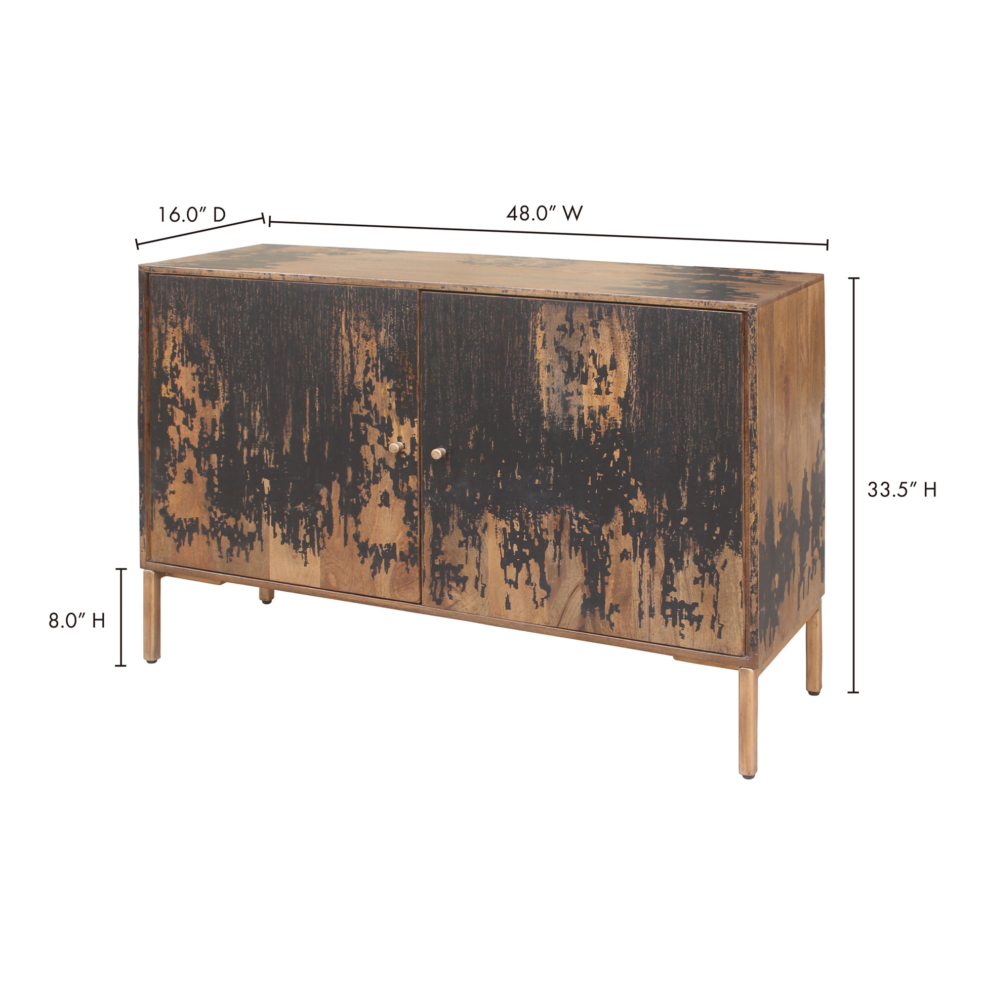 Artists Sideboard Small Black by Moe's Home Collection - view 6