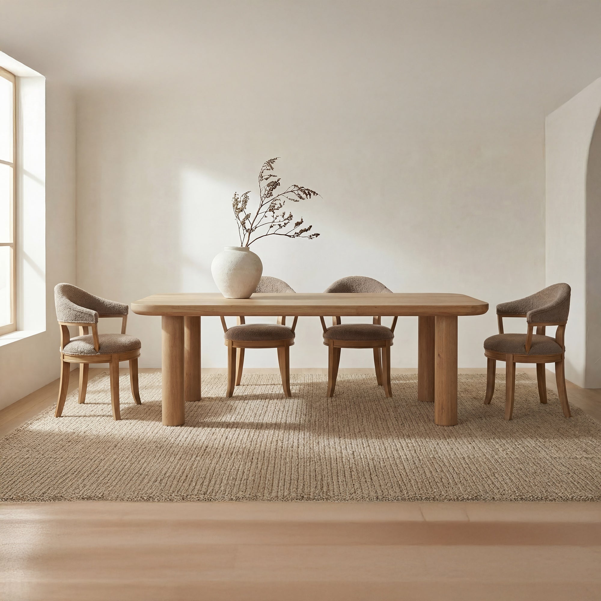 Anders Dining Table Large Natural by Moe's Home Collection - view 2