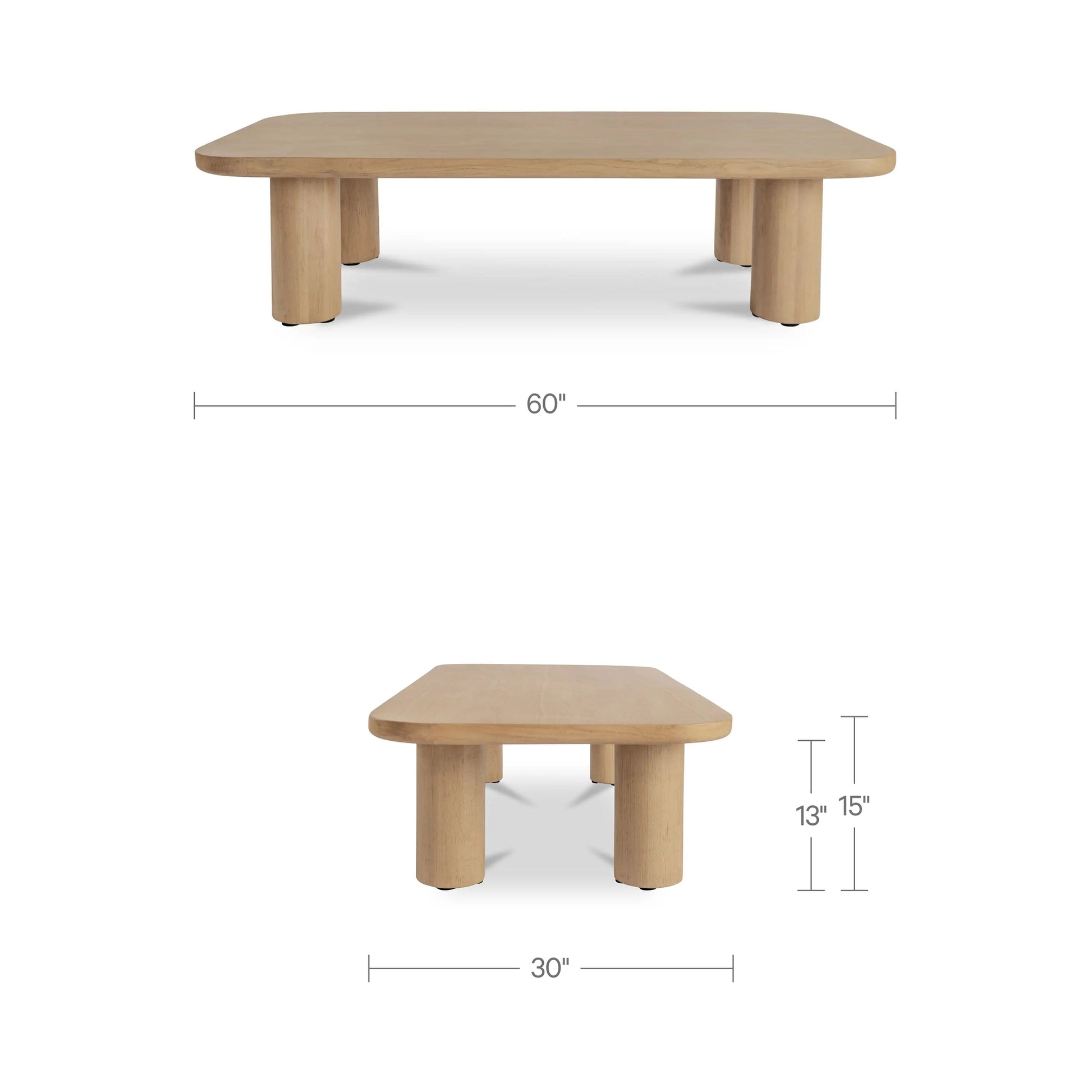 Anders Coffee Table Natural by Moe's Home Collection - view 6