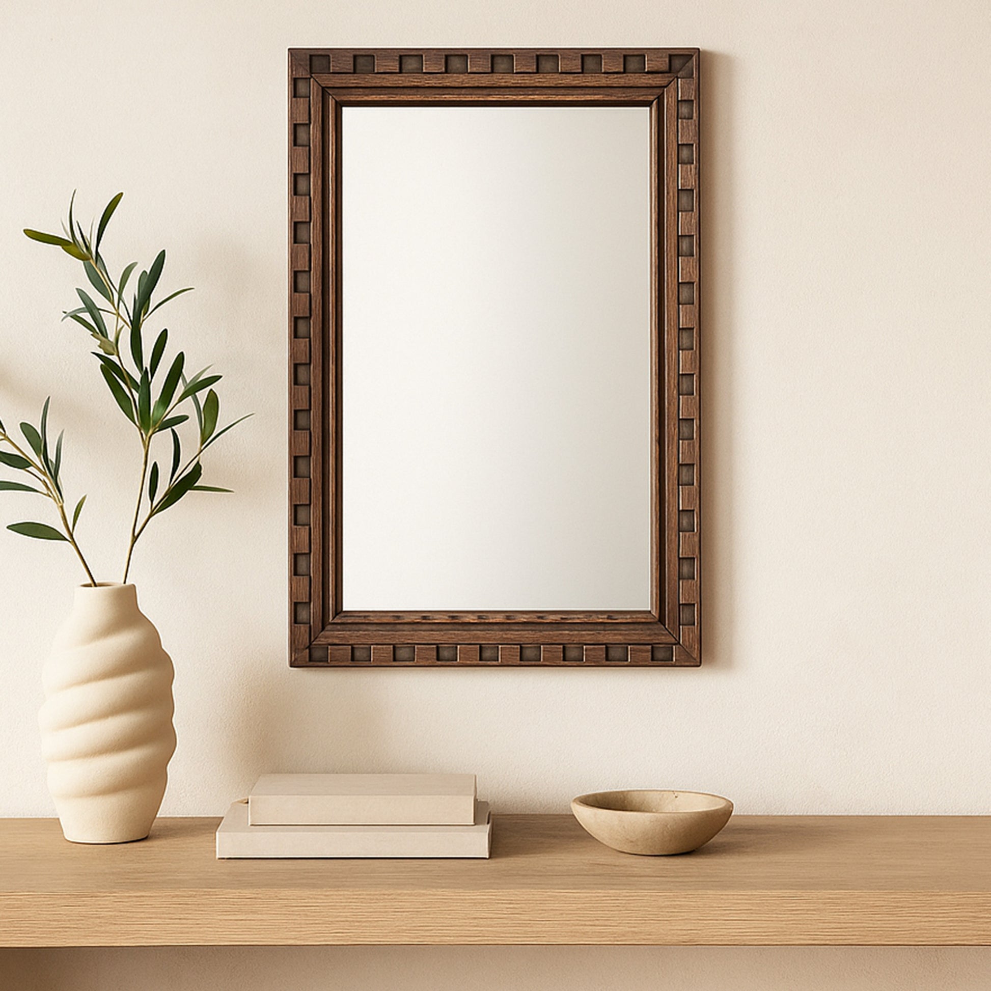 Holland Mirror Large Brown by Moe's Home Collection - view 2