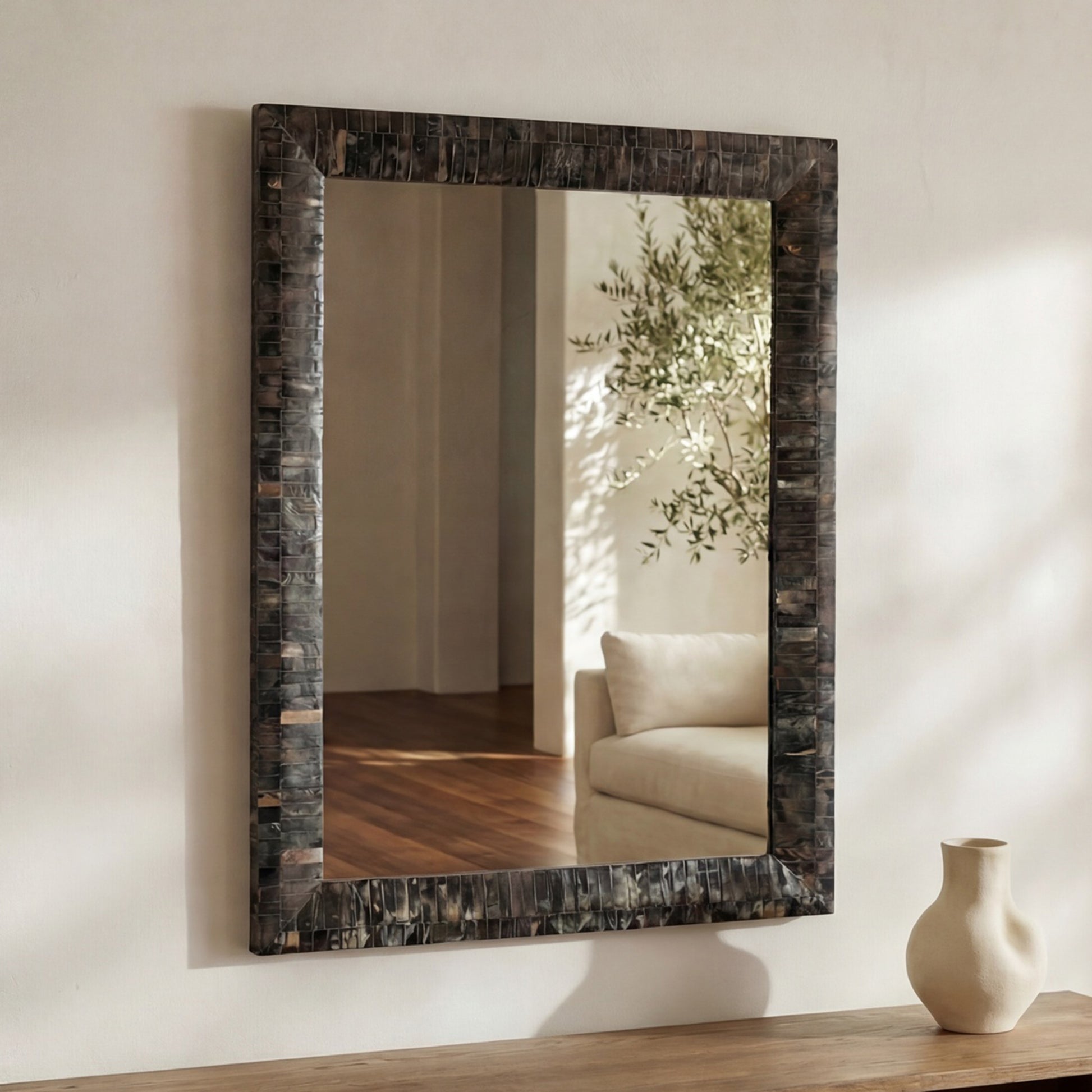 Avis Horn Inlay Mirror by Moe's Home Collection - view 2
