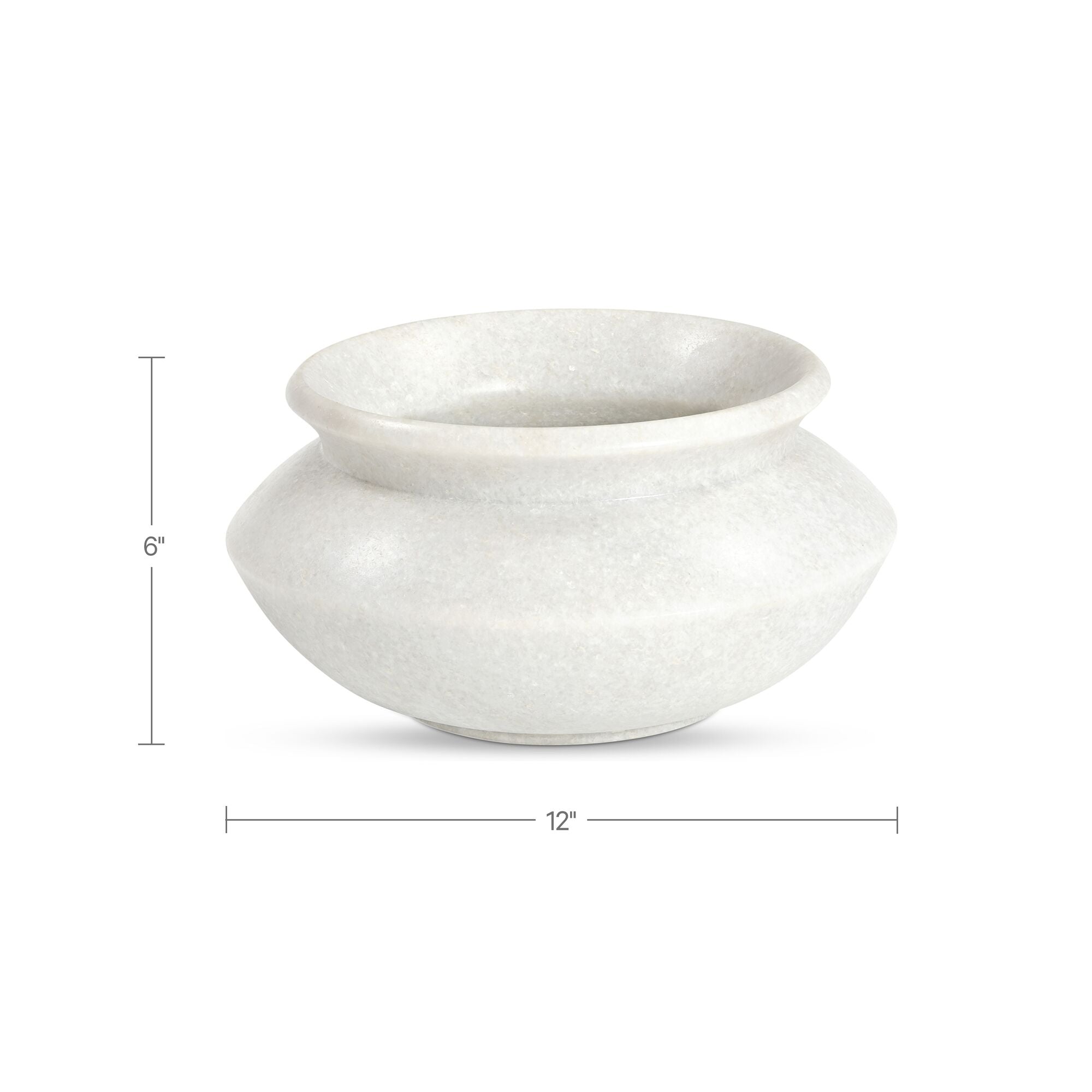 Romano Vessel White Marble by Moe's Home Collection - view 3